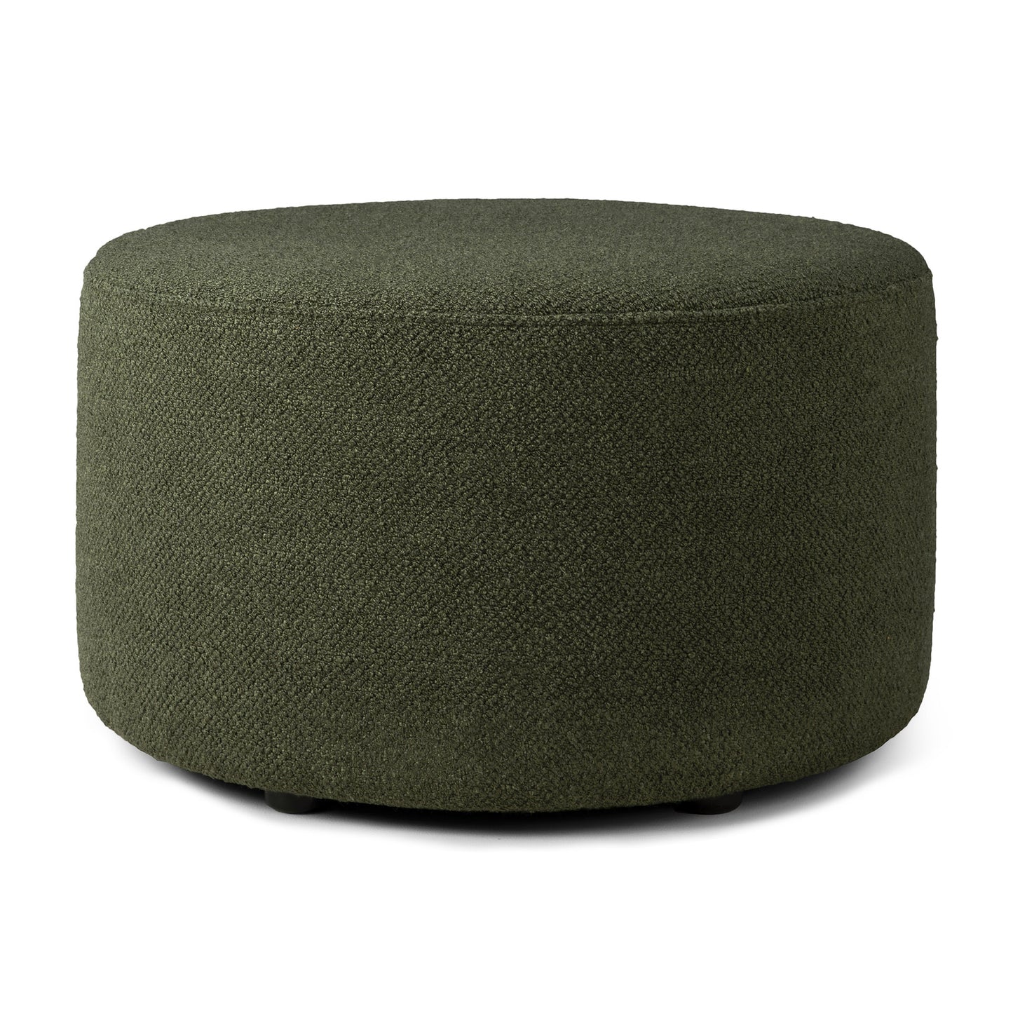 Barrow pouf in pine green front view