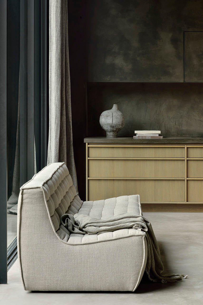 N701 Beige Sectional, 3 Seater - Goode Studio