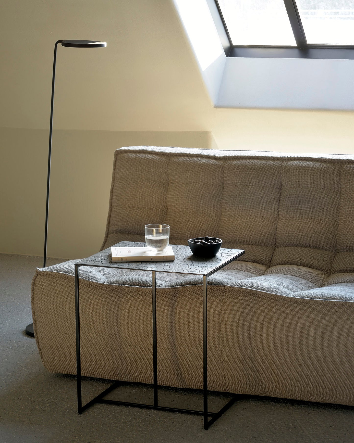 N701 Beige Sectional, 45° Round Corner - Goode Studio