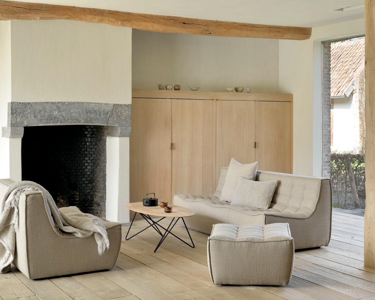 N701 Beige Sectional, 2 Seater - Goode Studio
