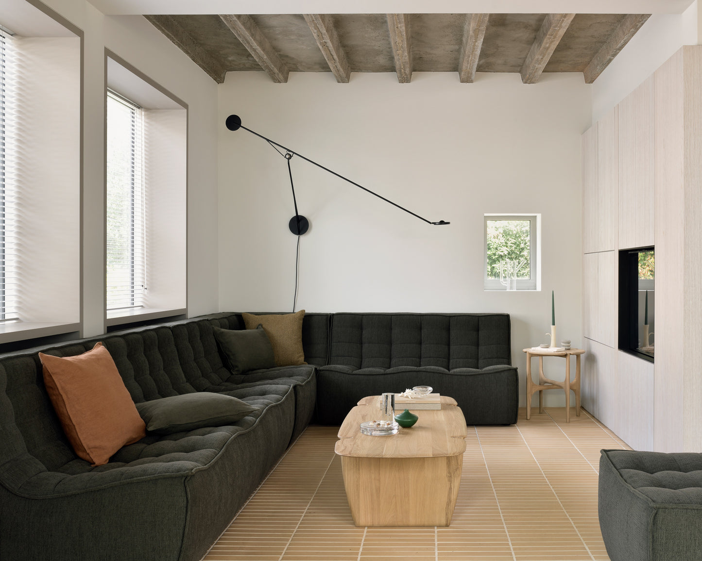 N701-sofa-Moss-eco-fabric-PI-sidetable-coffeetable-Goode-Studio
