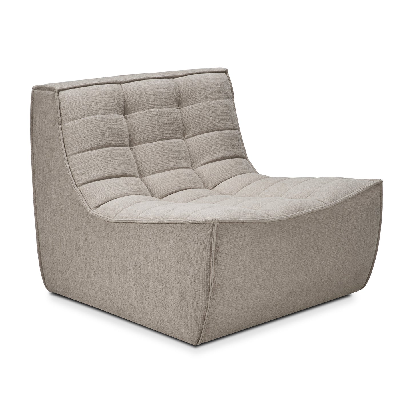 Sofa-N701-1-seater-Ecru-Eco-Fabric-side-cut-Goode-Studio