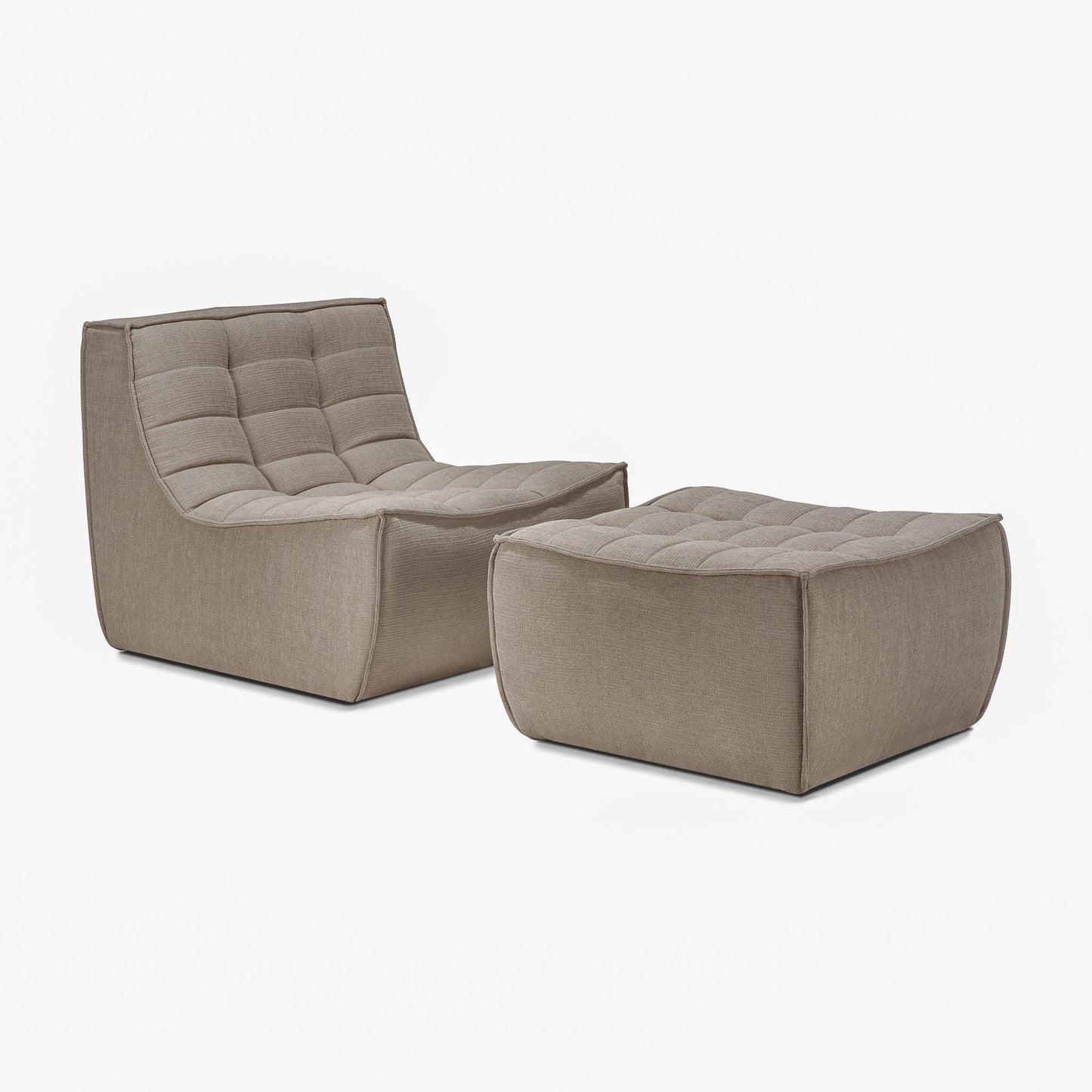 N701 Ecru Eco Sectional, Footstool - Goode Studio