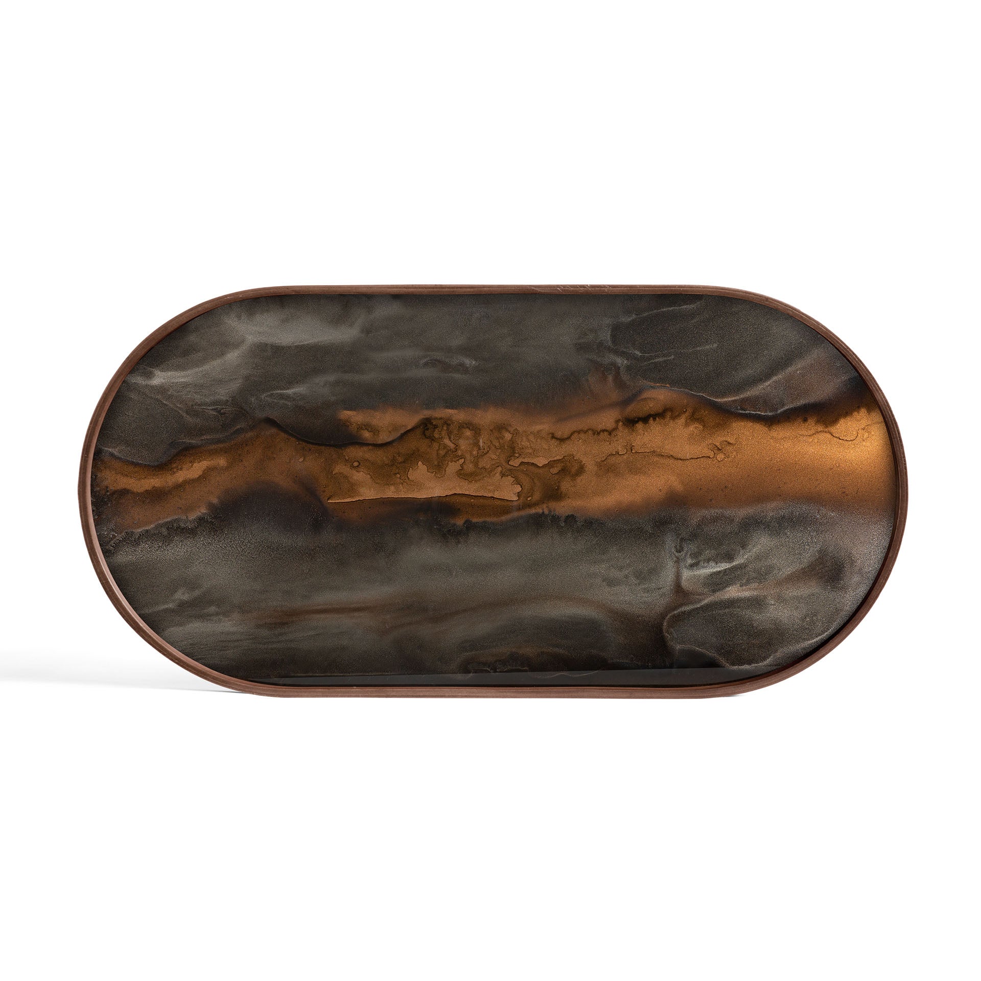 Oblong Organic Tray - Bronze