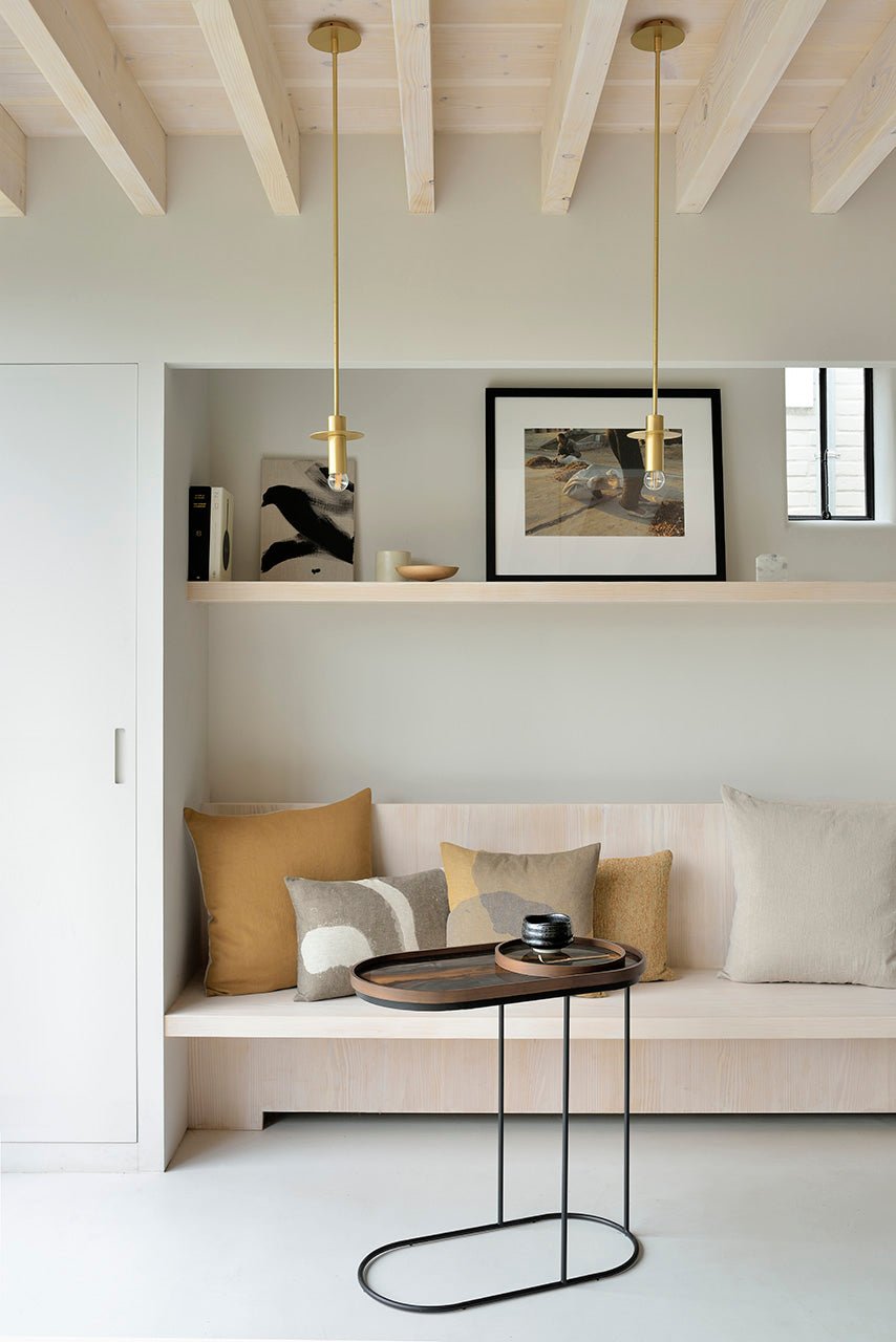 Bronze-Organic-tray-Oblong-tray-side-table-cushions-Goode-Studio