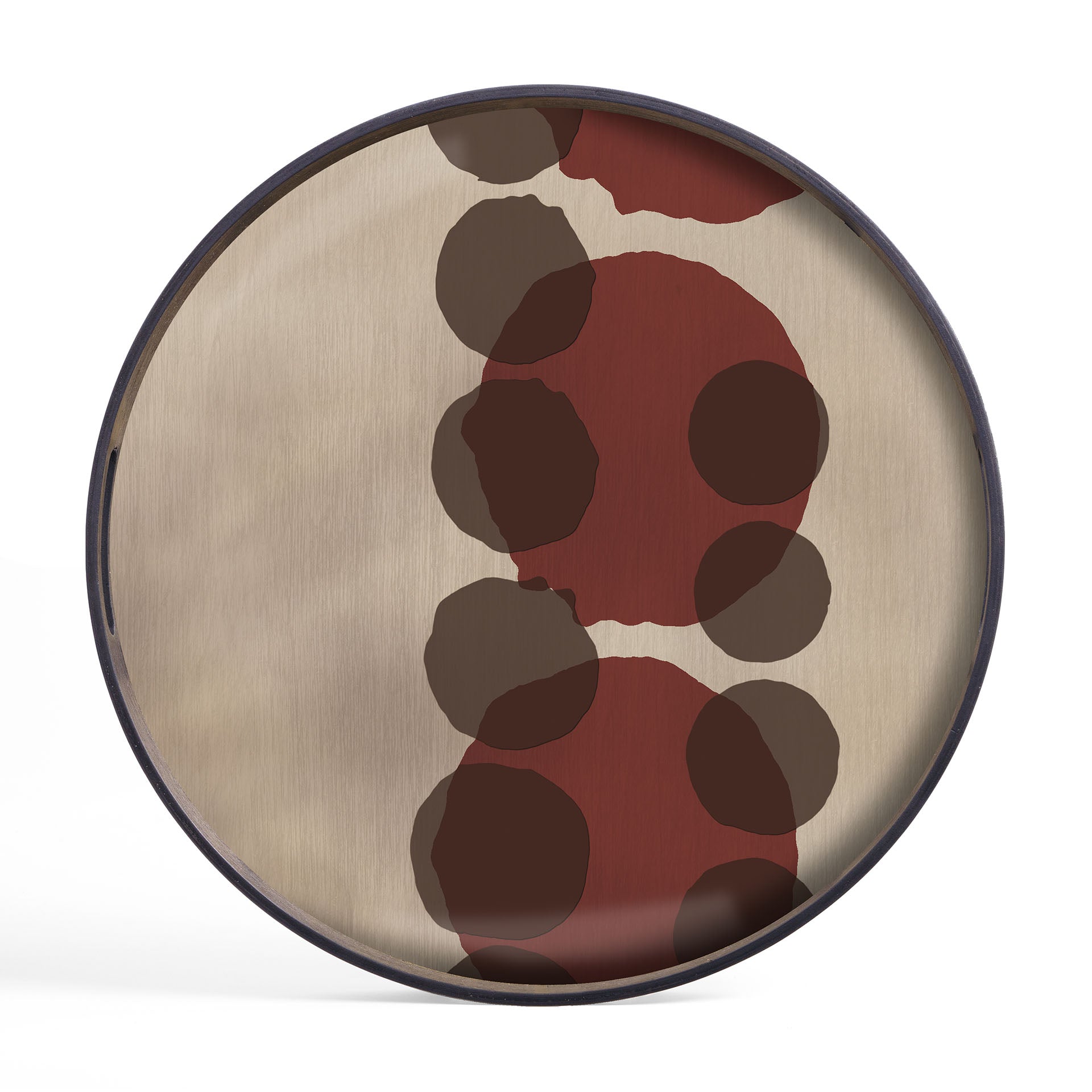 Layered Dots Glass Tray