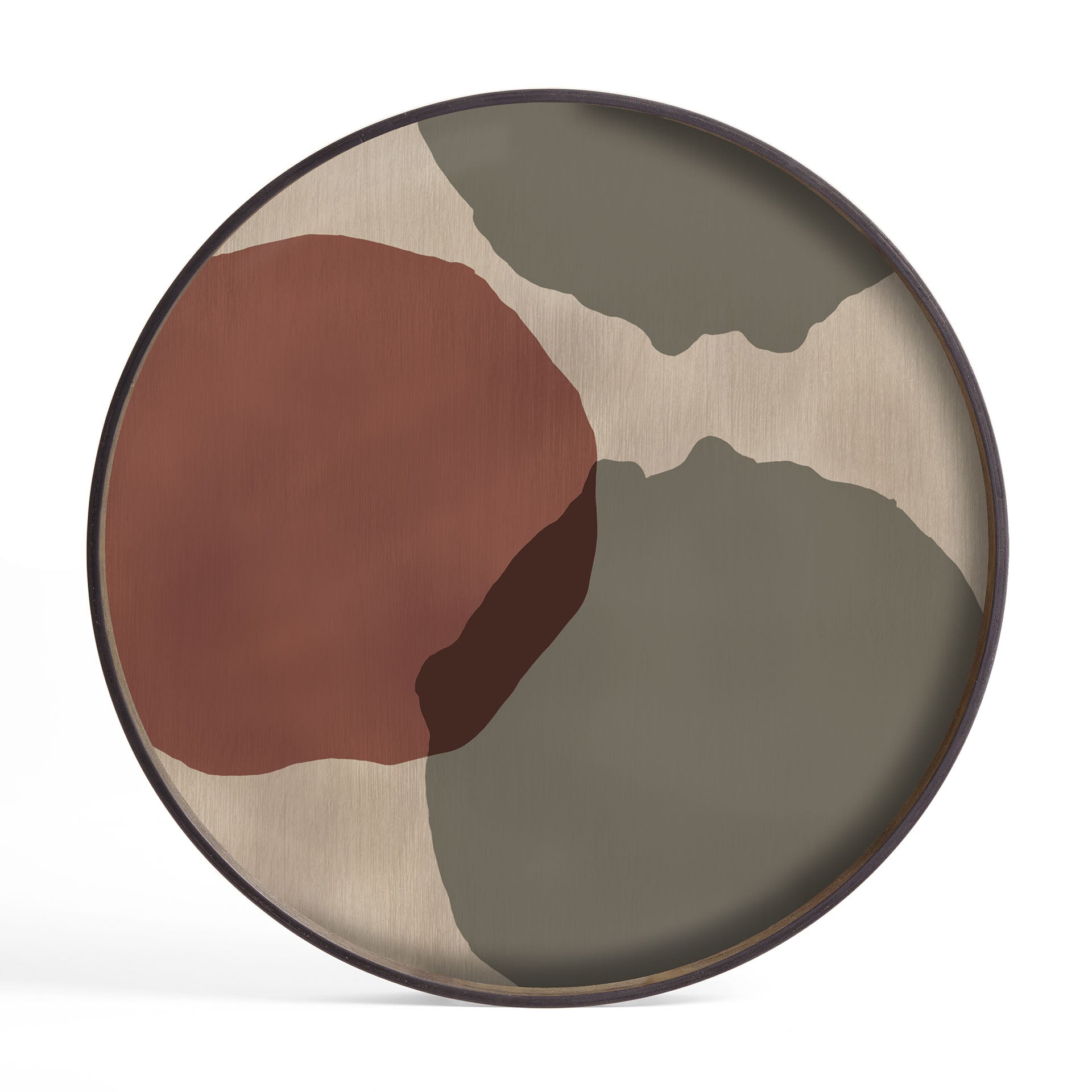Overlapping Dots Glass Tray