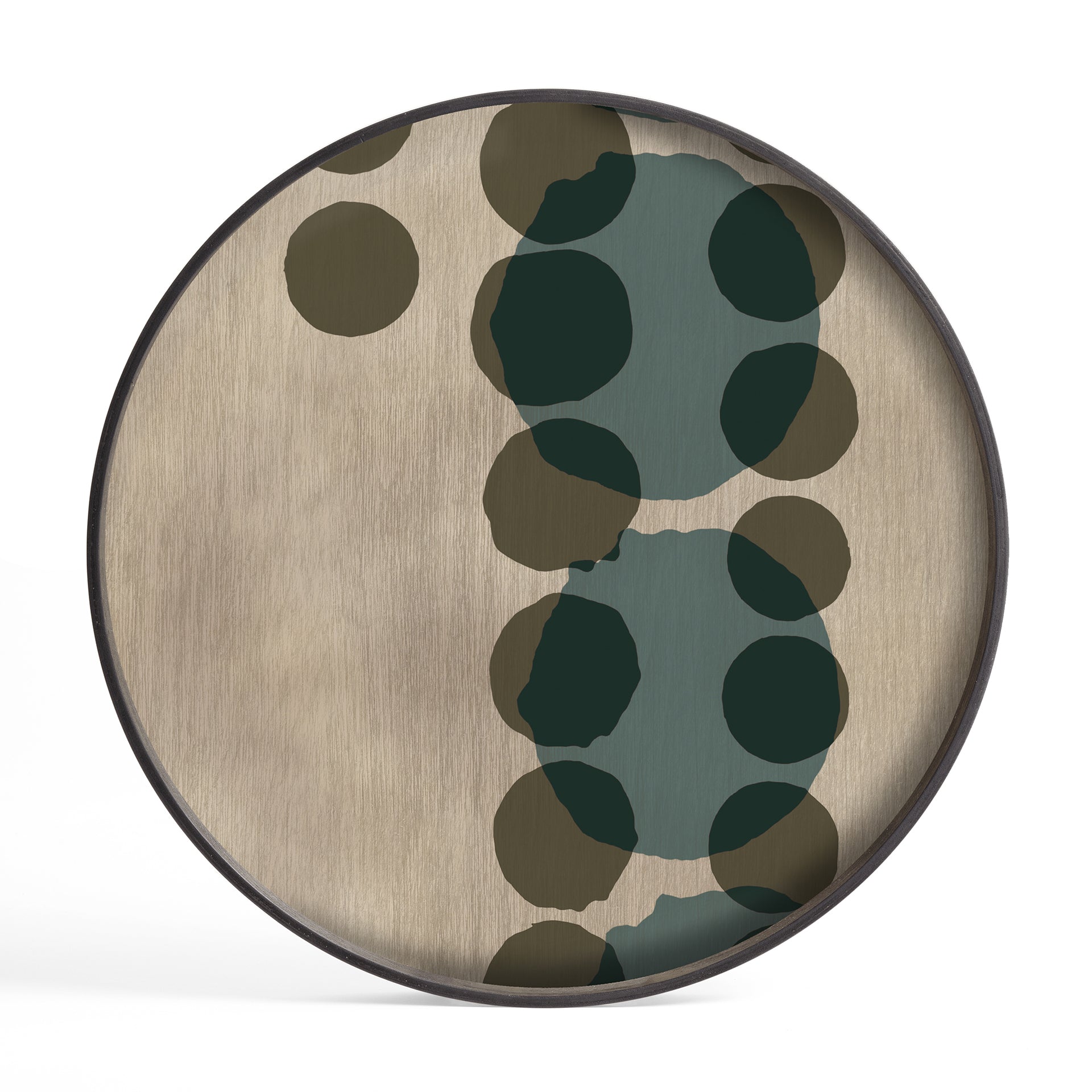 Layered Dots Glass Tray