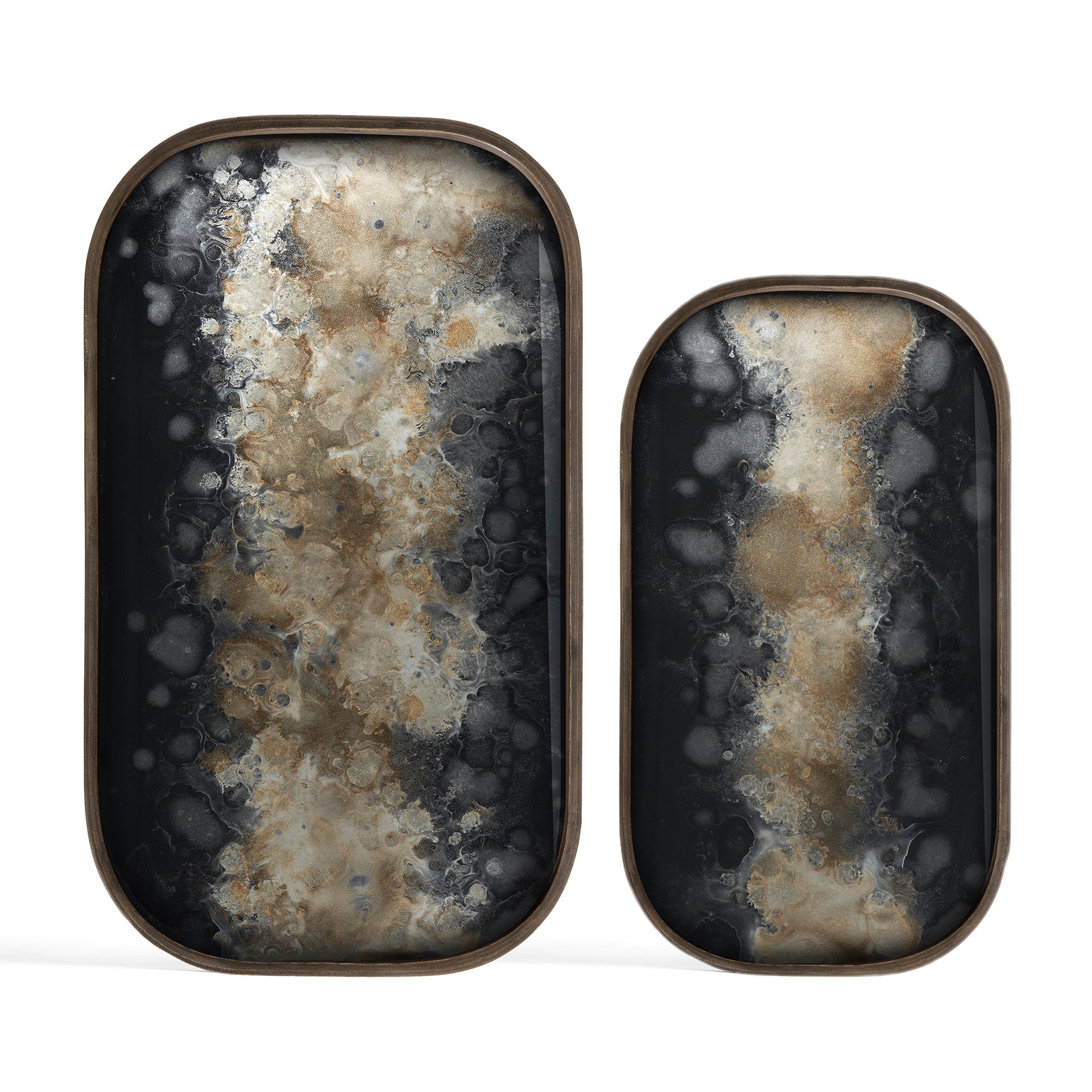 Organic-valet-tray-glass-Black-rectangular-set-cut-Goode-Studio