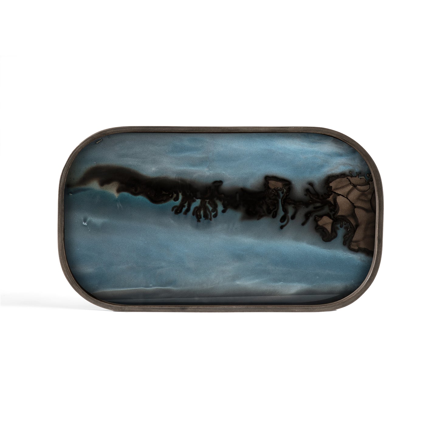 Organic Valet Tray-glass-Gold-rectangular-L-front-cut-Goode-Studio