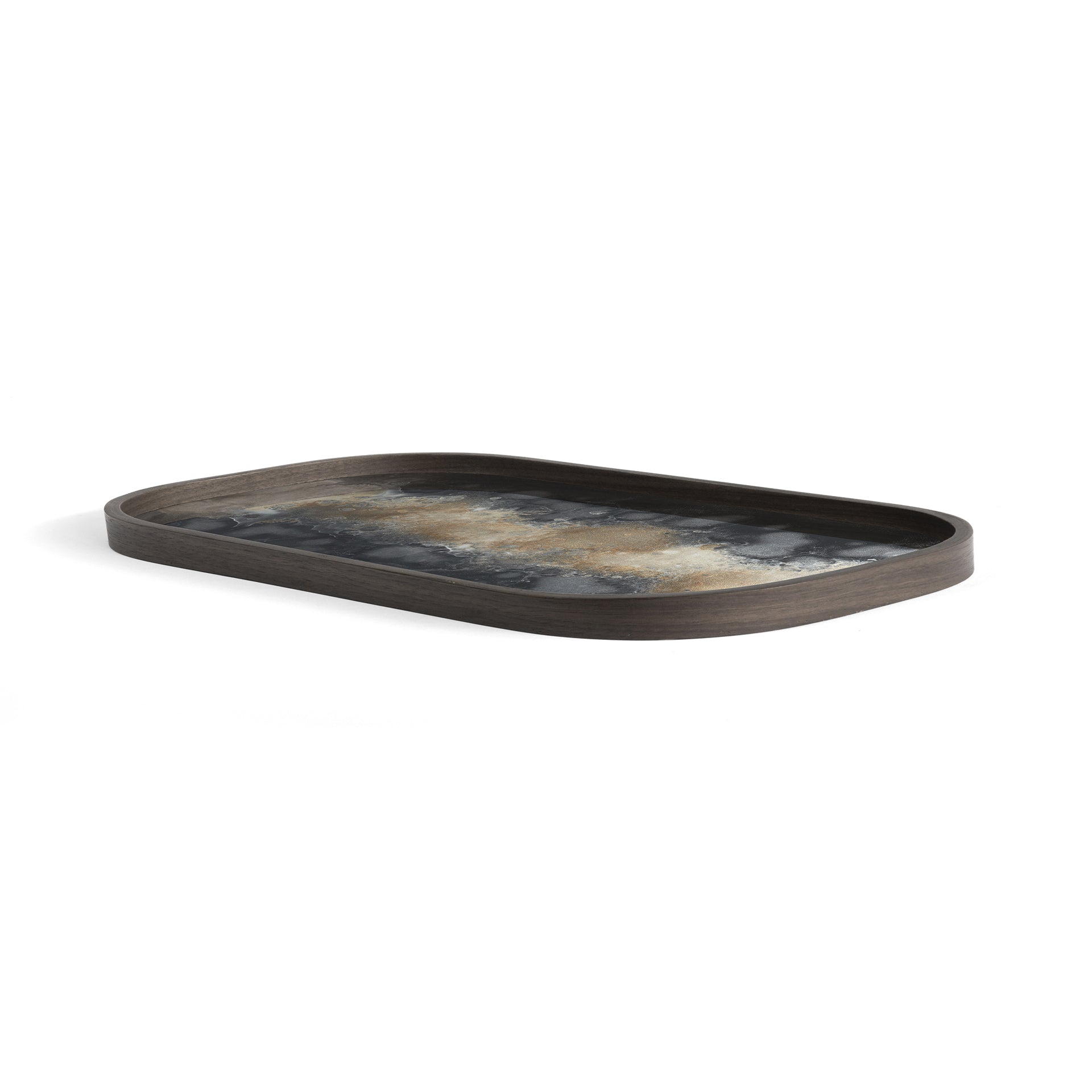 Organic-valet-tray-glass-Black-rectangular-XL-side-cut-Goode-Studio