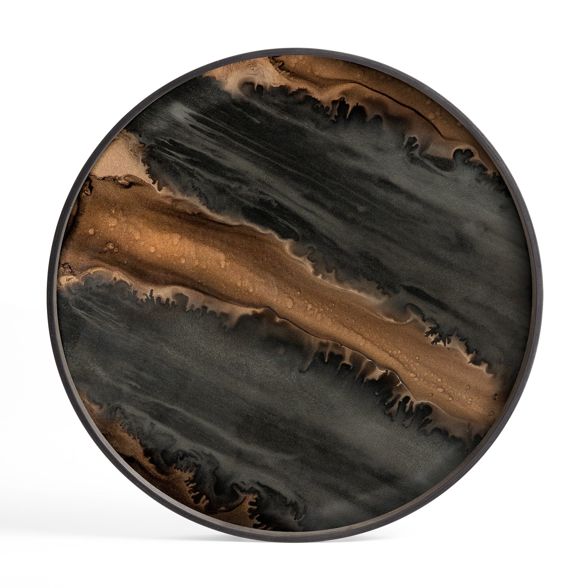 Bronze-Organic-glass-tray-round-front-cut-Goode-Studio