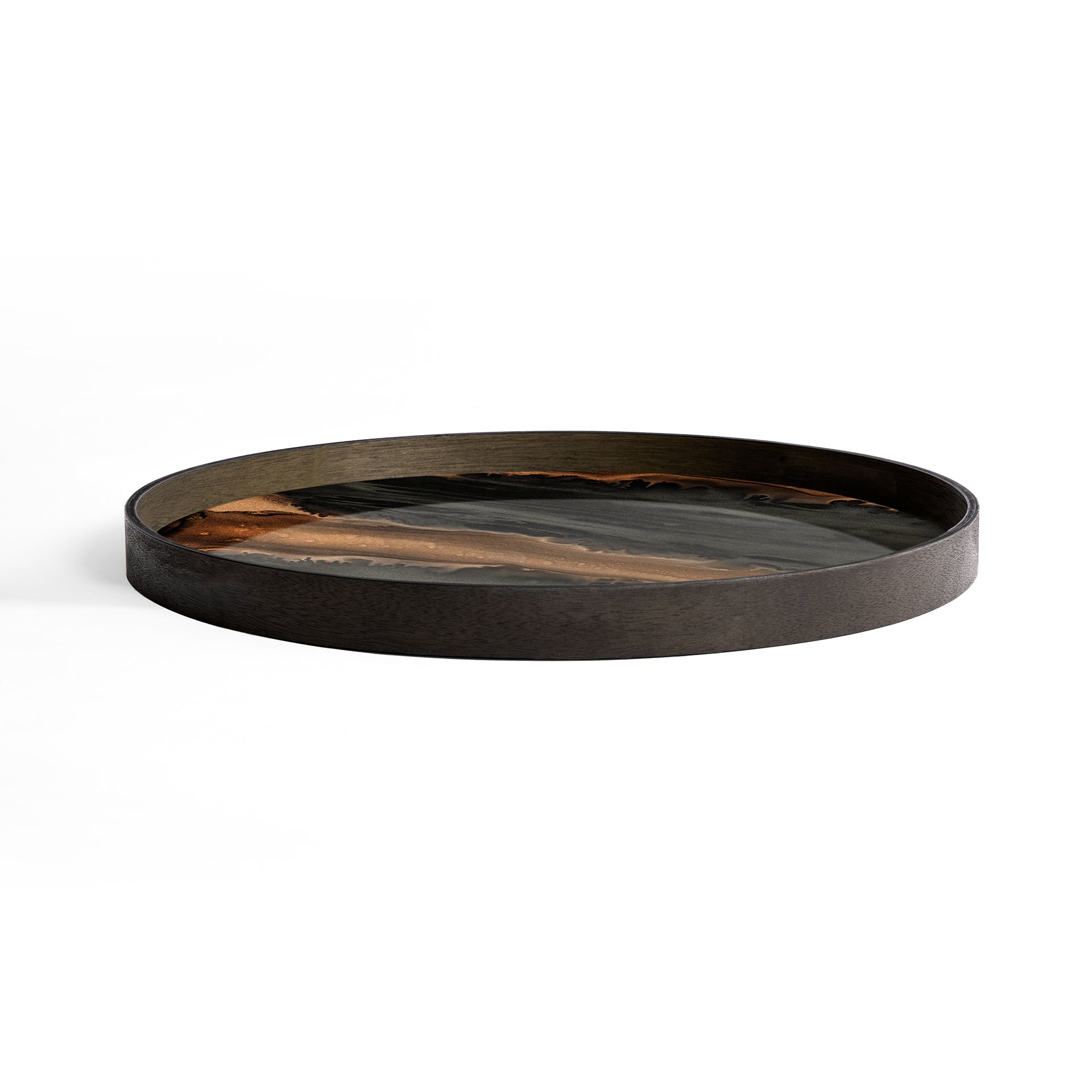 Bronze-Organic-glass-tray-round-side-cut-Goode-Studio