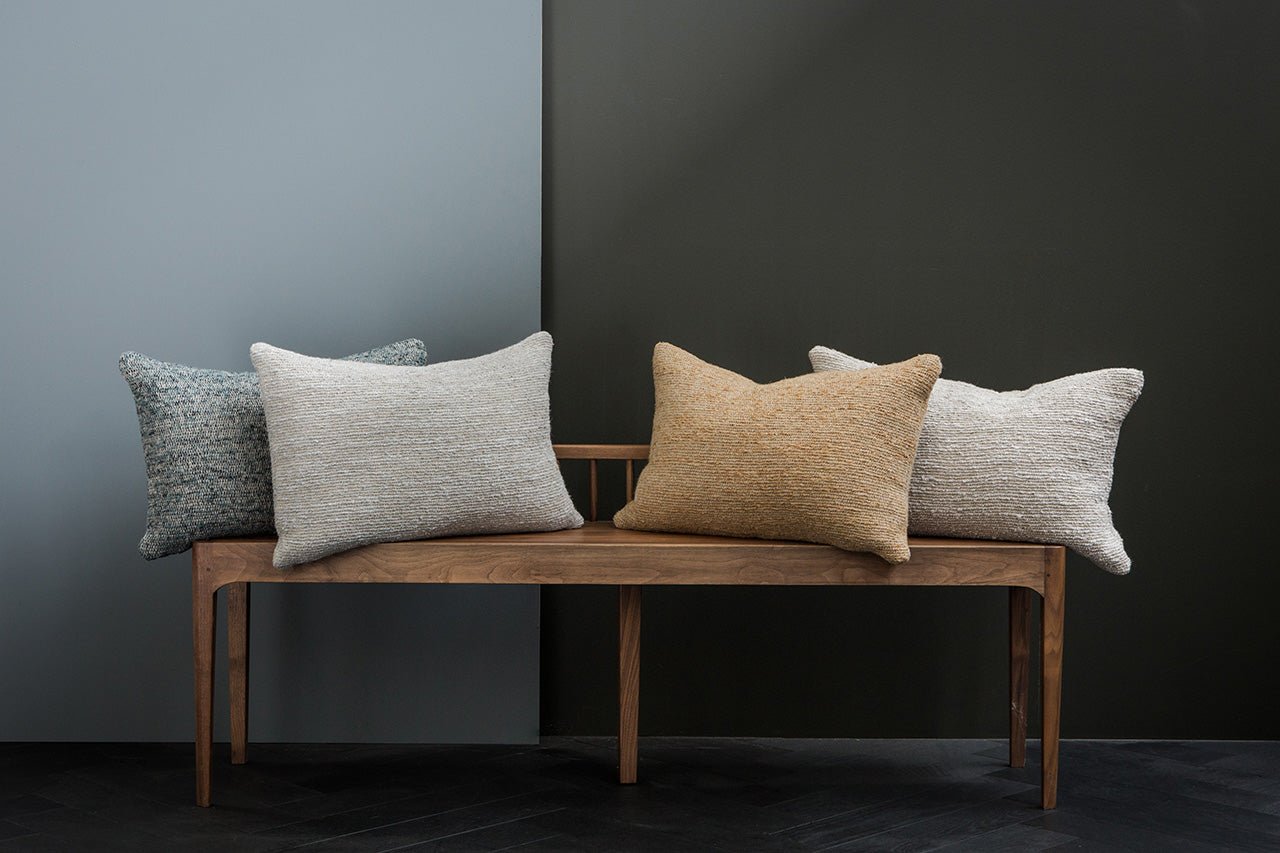 OatNomad-cushion-CamelNomad-cushion-SilverNomad-cushion-BlueNomad-cushion-spindle-bench-Goode-Studio