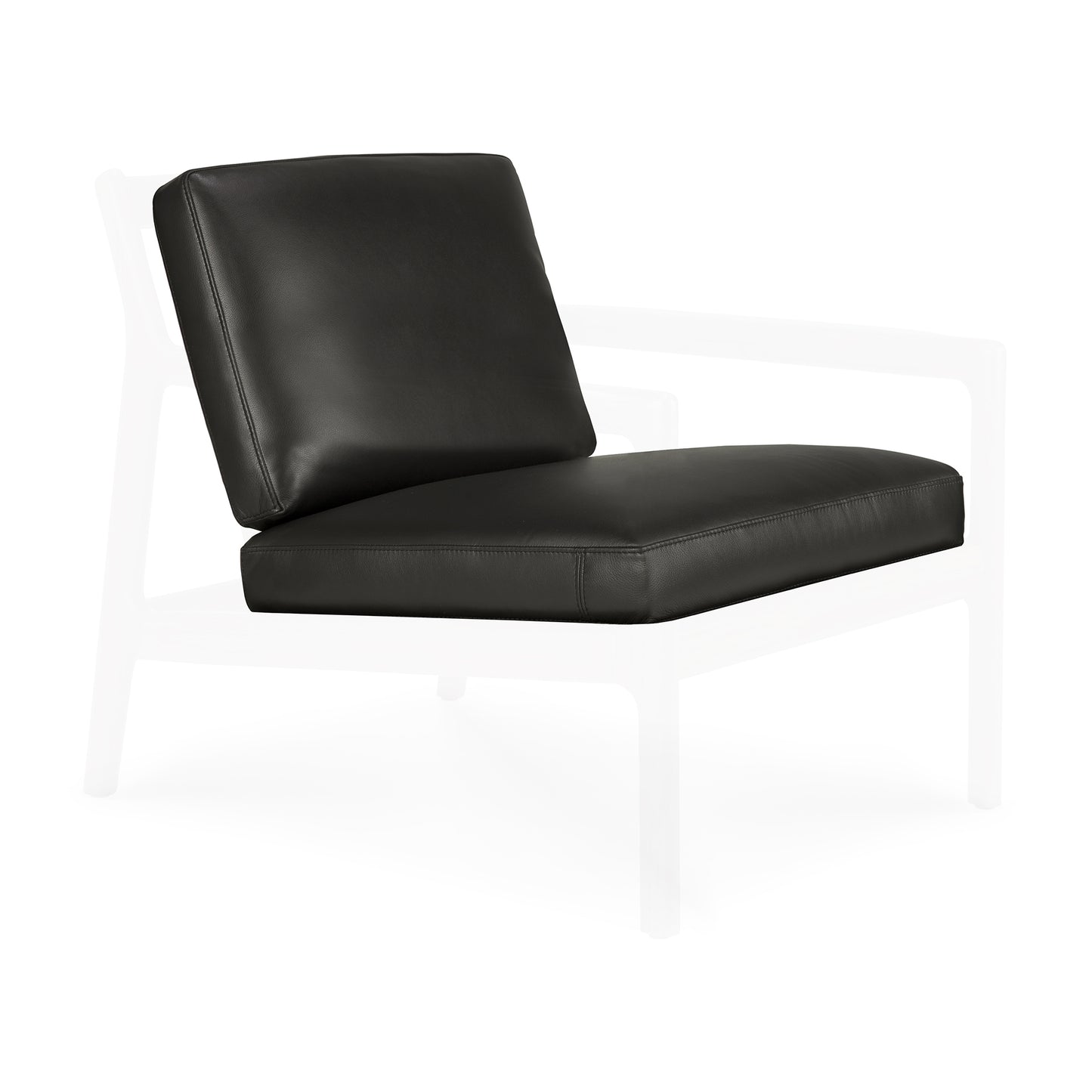 Jack-lounge-chair-cushion-set-Black-leather-side-cut-Goode-Studio