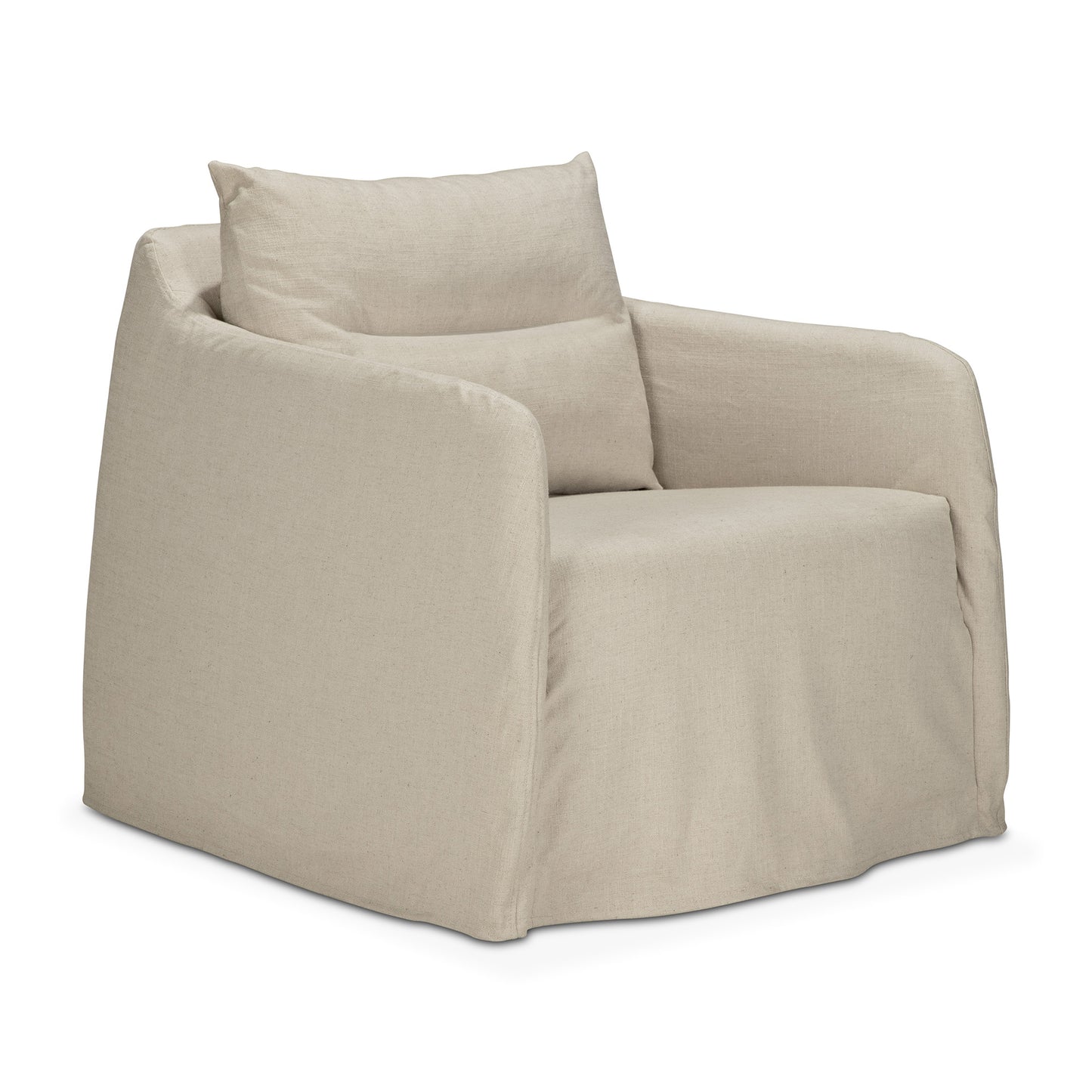 Weave lounge chair-Bone-linen-with-removable-cover-side-cut-Goode-Studio