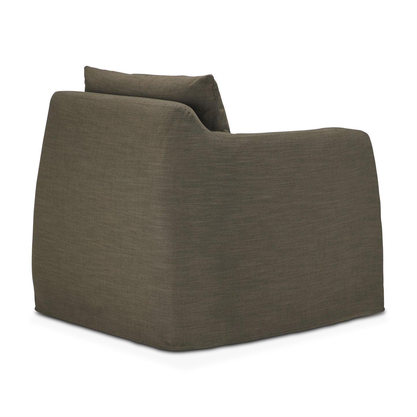 Weave lounge chair-Green-linen-with-removable-cover-back-cut-Goode-Studio