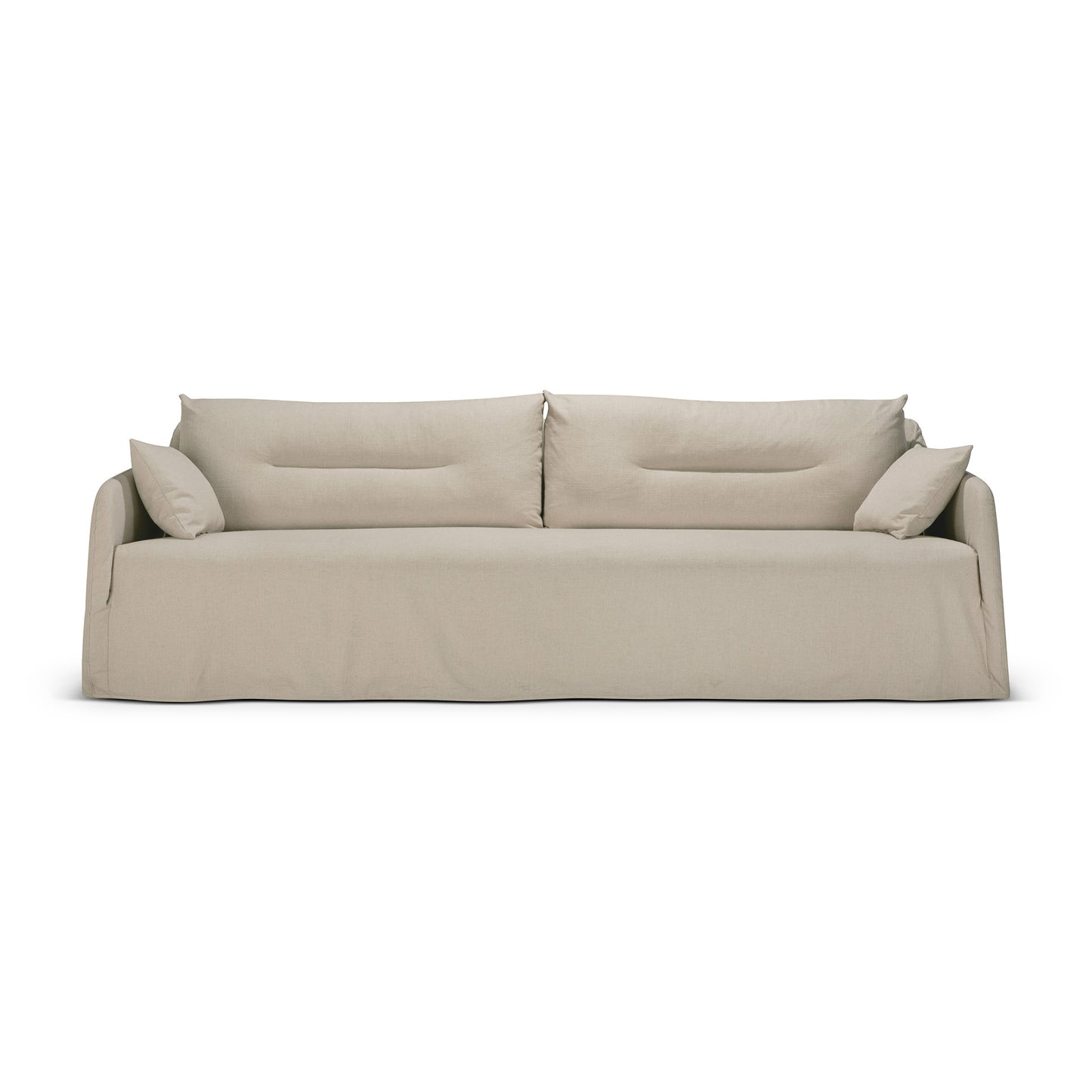 Weave sofa-Bone-linen-fabric-3-seater-with-removable-cover-front-cut-Goode-Studio