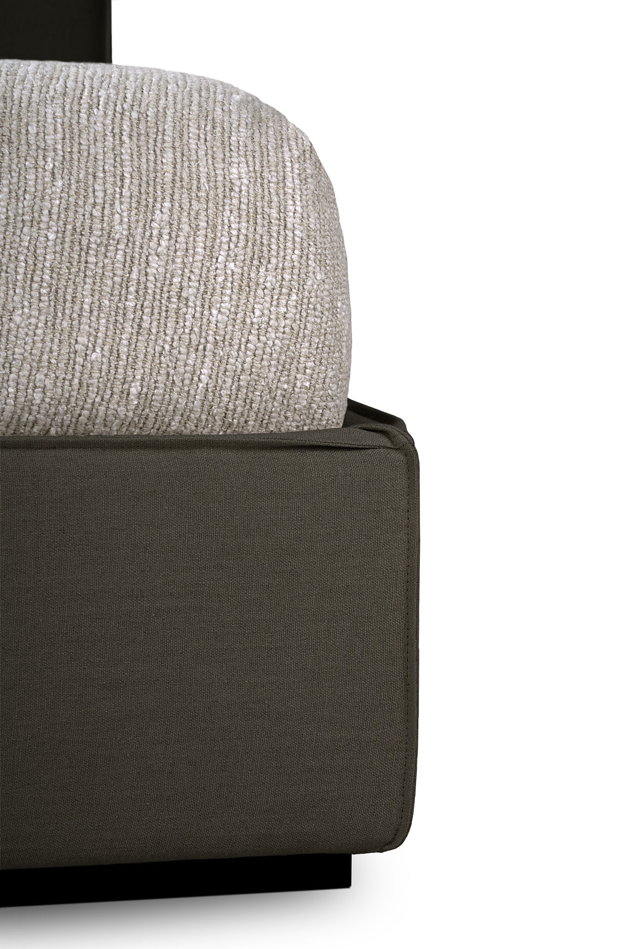 Revive-bed-Grey-Linen-fabric-mattress-without-slats-removable-cover-Goode-Studio