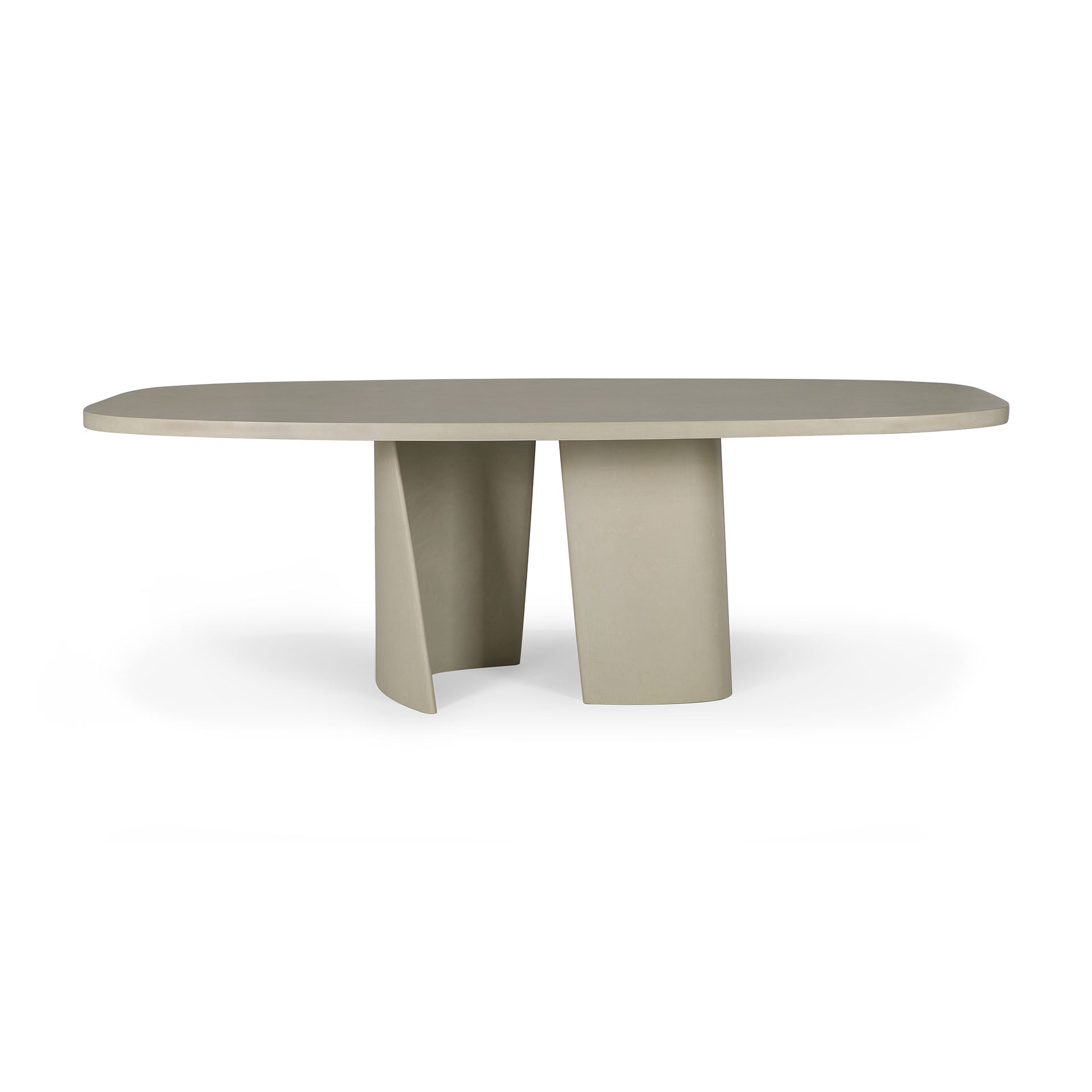 Canyon-outdoor-dining-table-concrete-Light-Grey-oval-front-cut-Goode-Studio