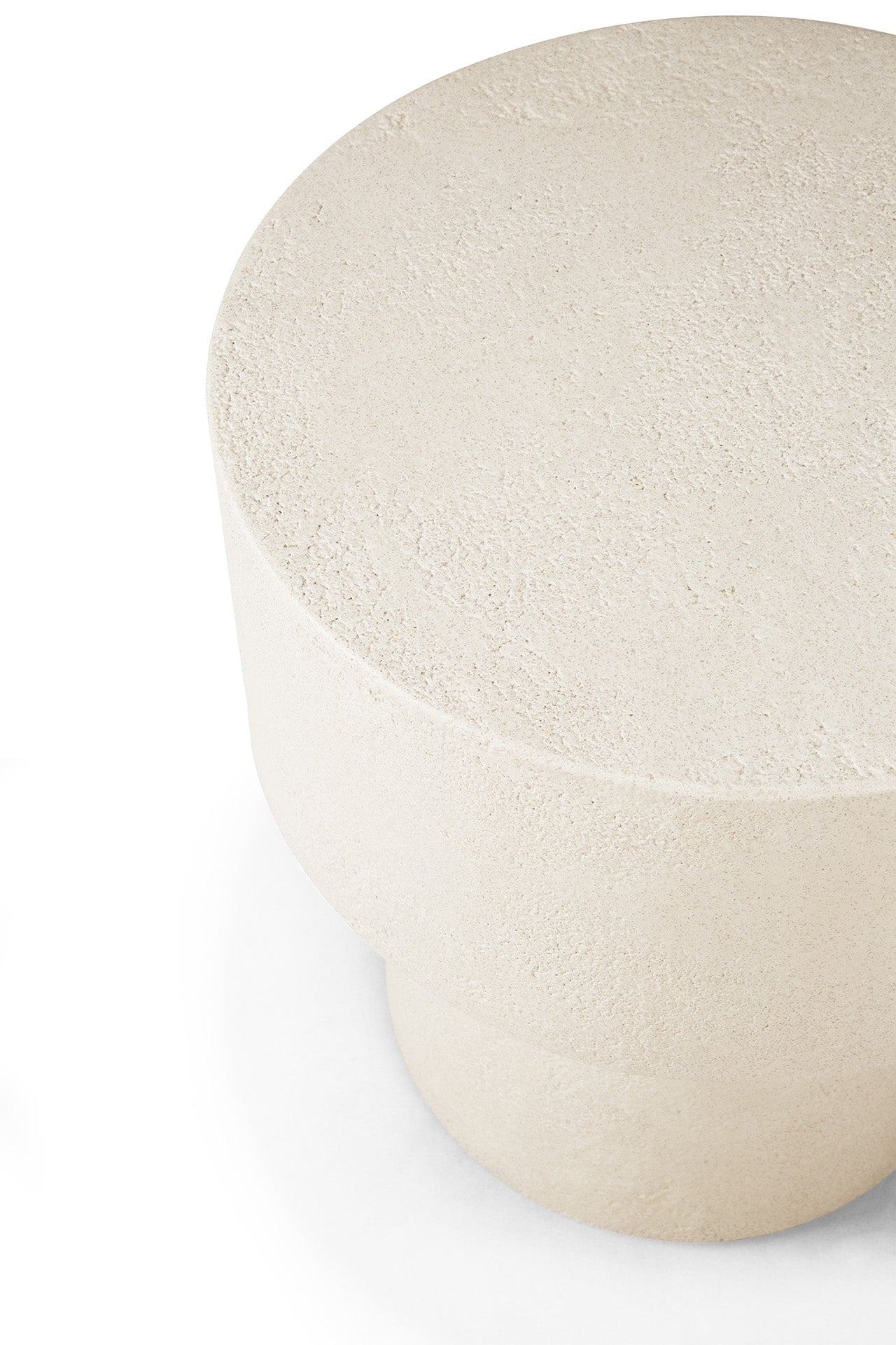 Elements-side-table-stool-microcement-off-white-mushroom-Goode-Studio
