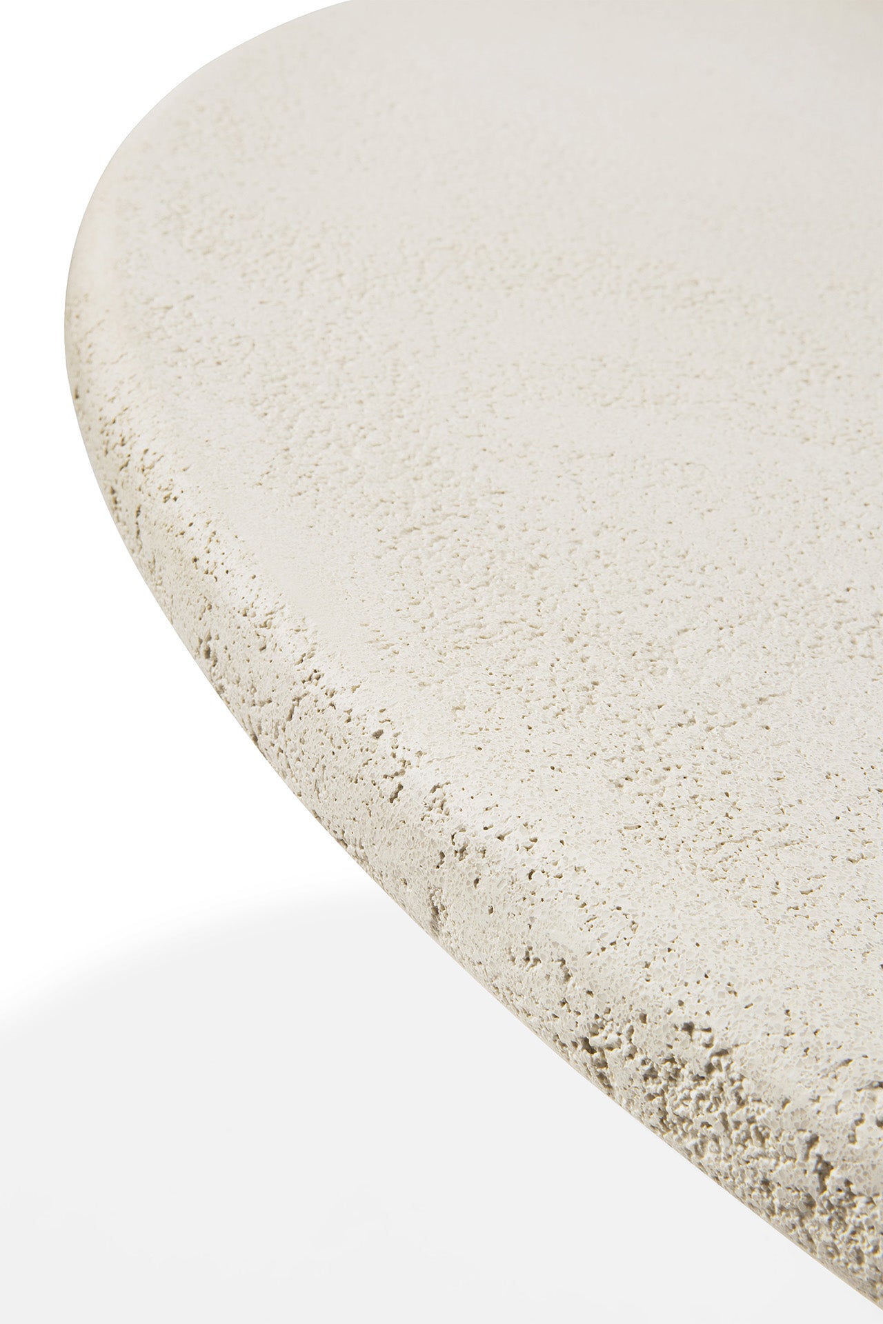 Microcement round dining table organic modern interior design
