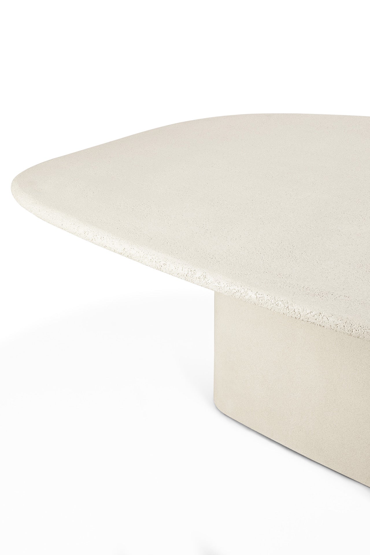 Contemporary organic microcement dining table with sculptural design