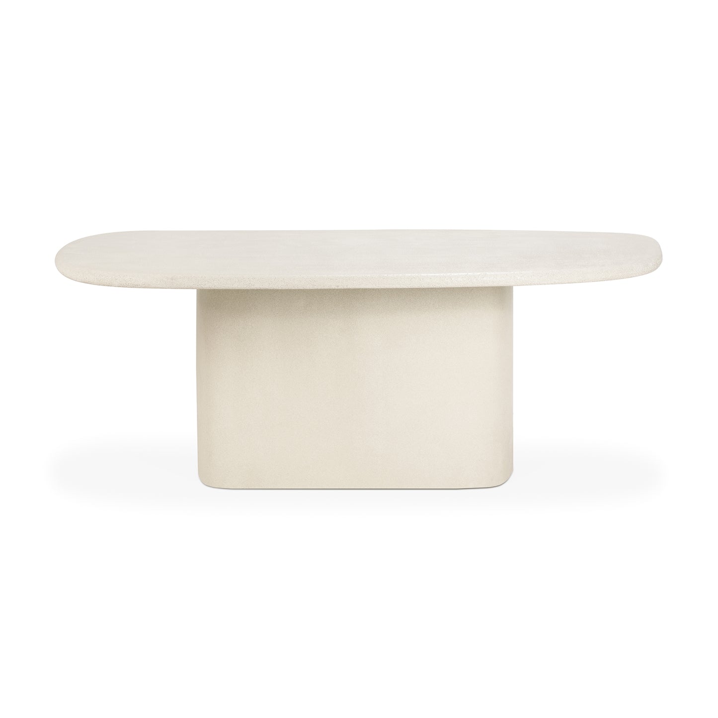 Microcement pebble dining table for commercial furnishing projects
