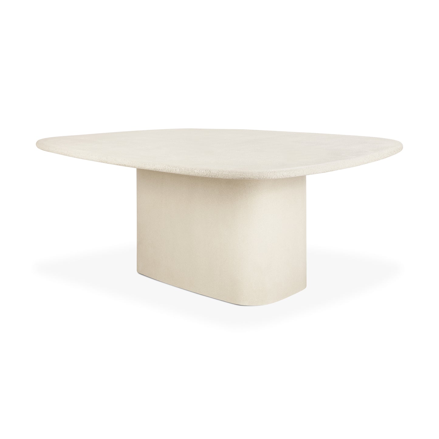 Elements pebble dining table with microcement stone finish
