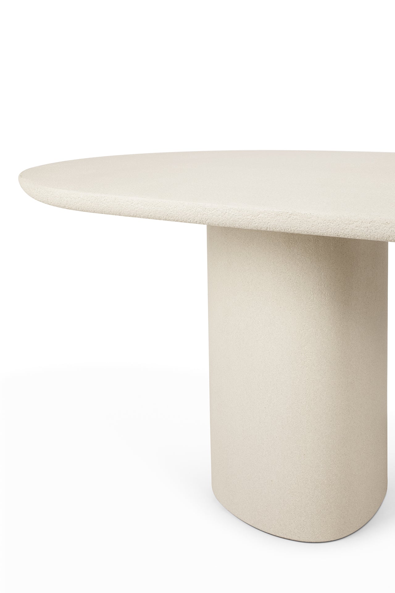 Modern artisan microcement dining table for model home interiors
