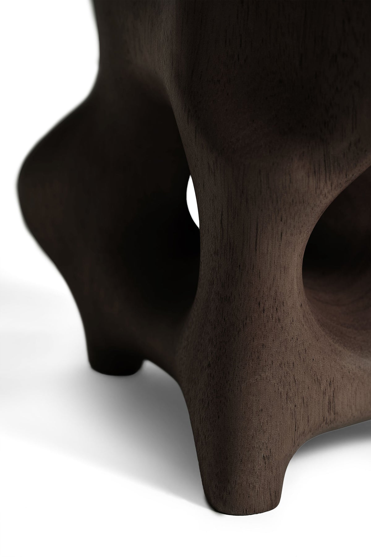 Dark-brown-organic-sculpture-mahogany-Goode-Studio