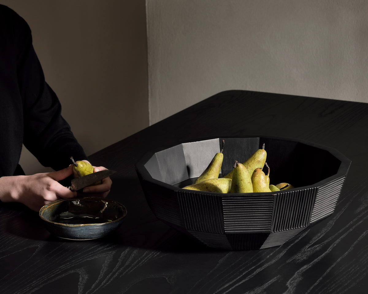Mahogany-black-Striped-bowl-Goode-Studio