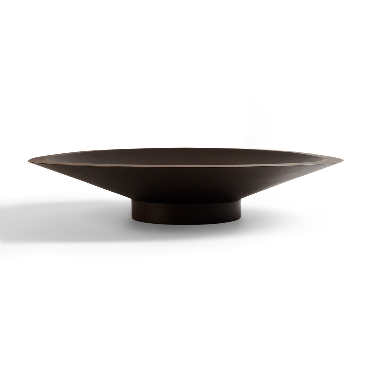 Sattelite-bowl-varnished-mahogany-dark-brown-front-cut-Goode-Studio