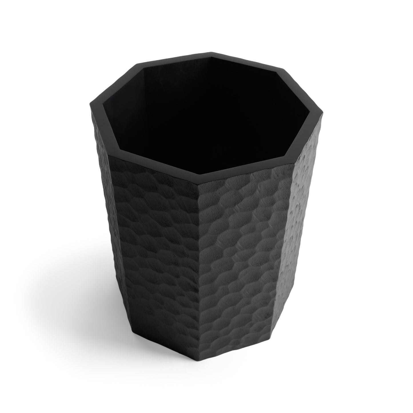 Chopped-paper-basket-varnished-mahogany-black-top-cut-Goode-Studio