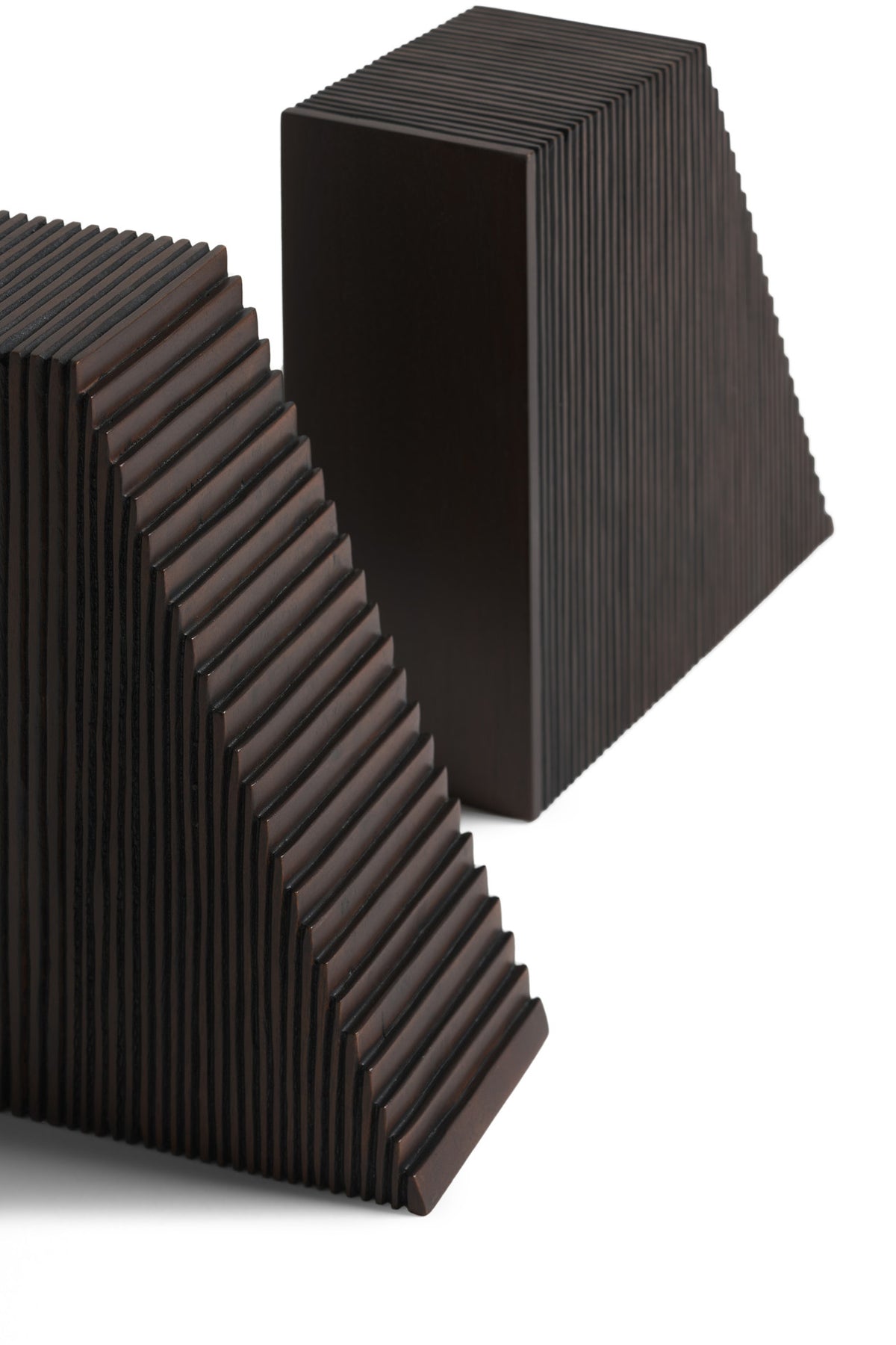 Grooves-Book-Ends-Sets-Dark-Brown-Goode-Studio