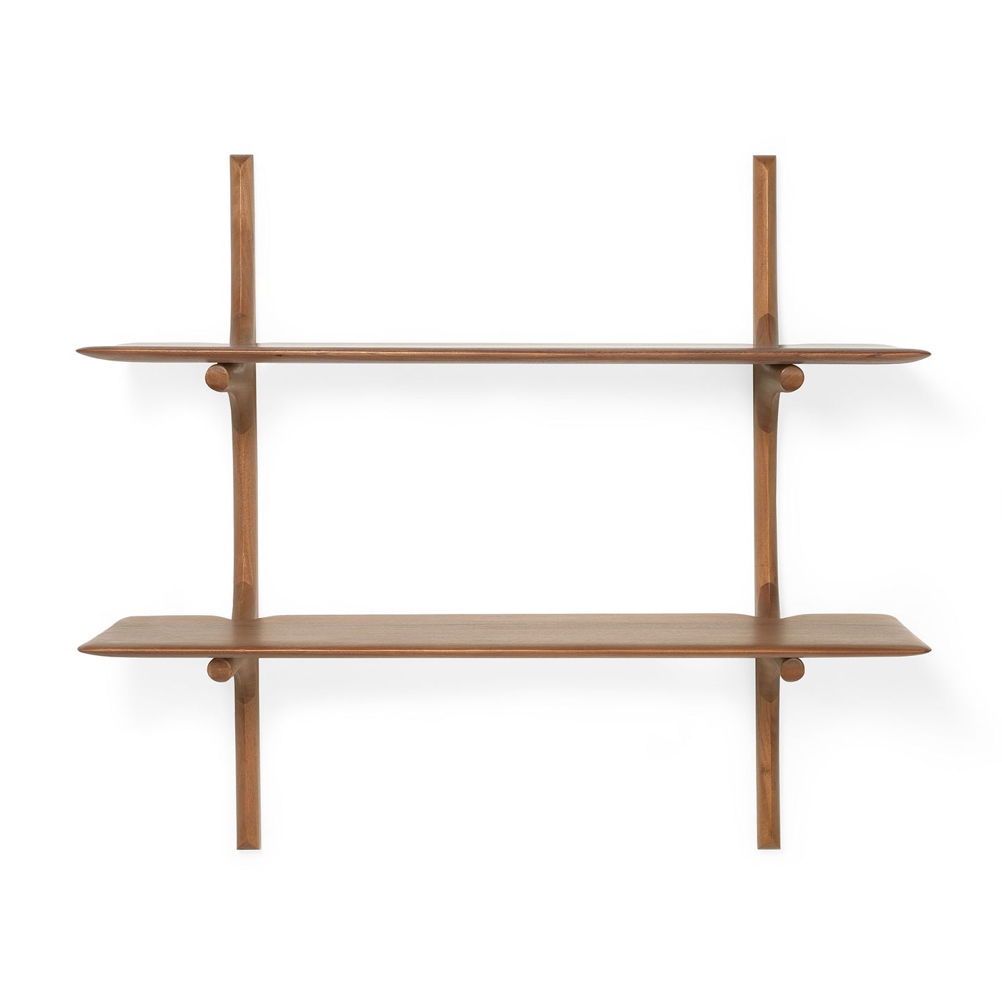 Mahogany-PI-wall-shelf-2-shelves-varnised-front-cut-Goode-Studio