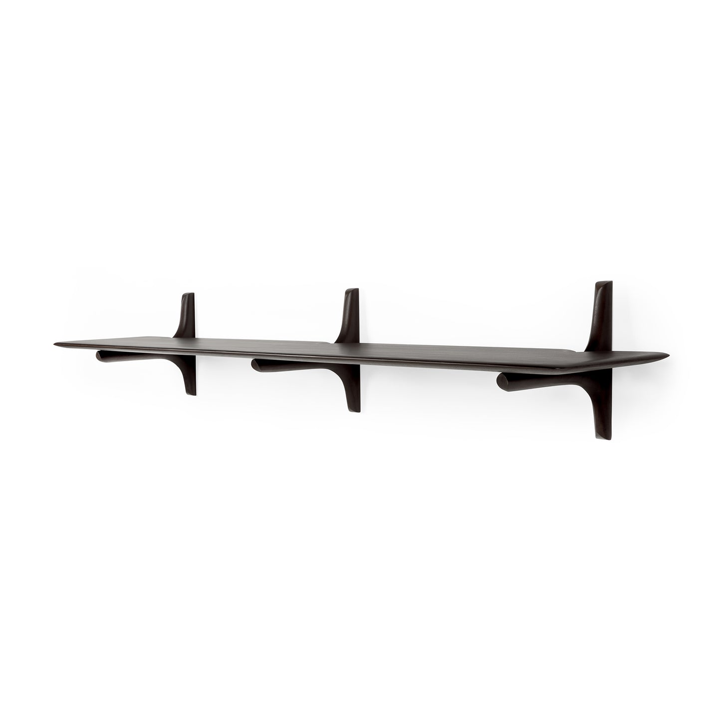 PI-wall-shelf-varnished-mahogany-dark-brown-1-shelf-168-side-cut-Goode-Studio