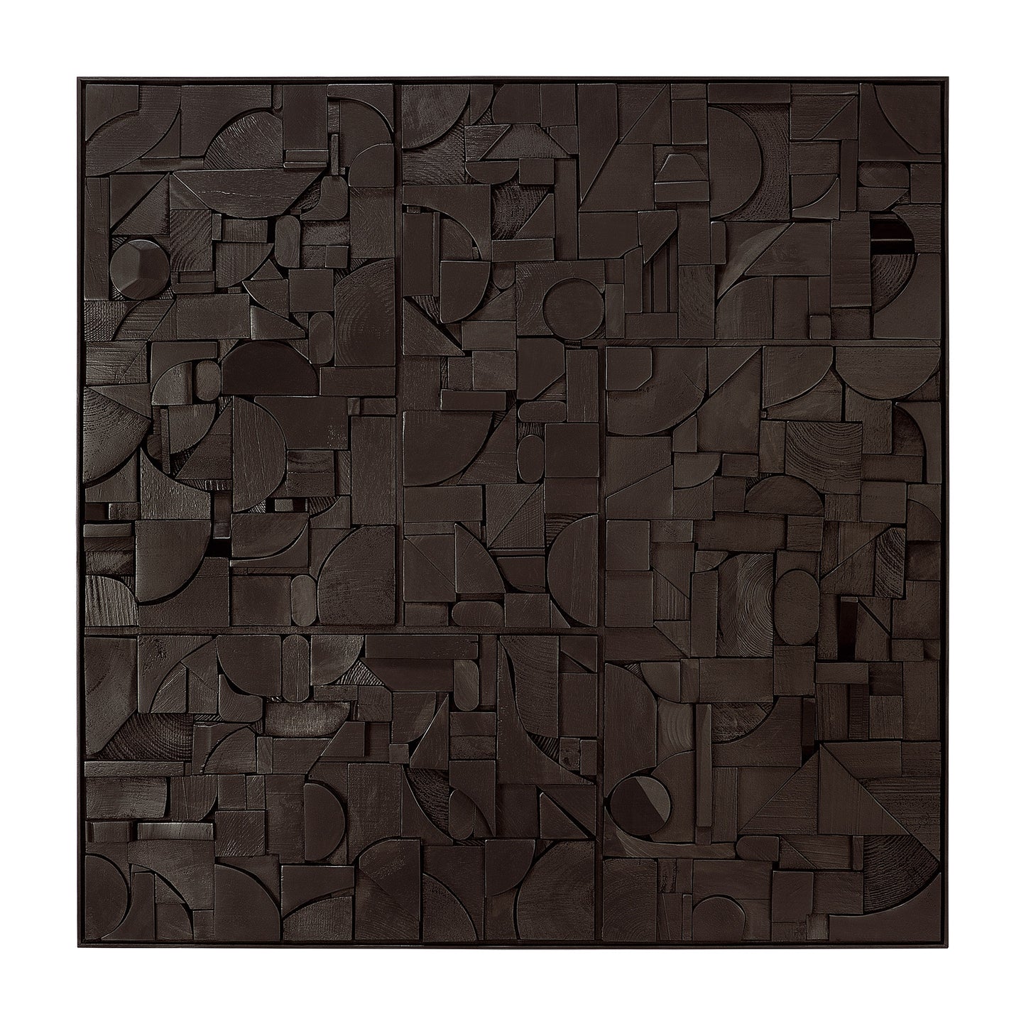 Bricks-wall-art-black-wooden-frame-square-100w-front-cut-Goode-Studio
