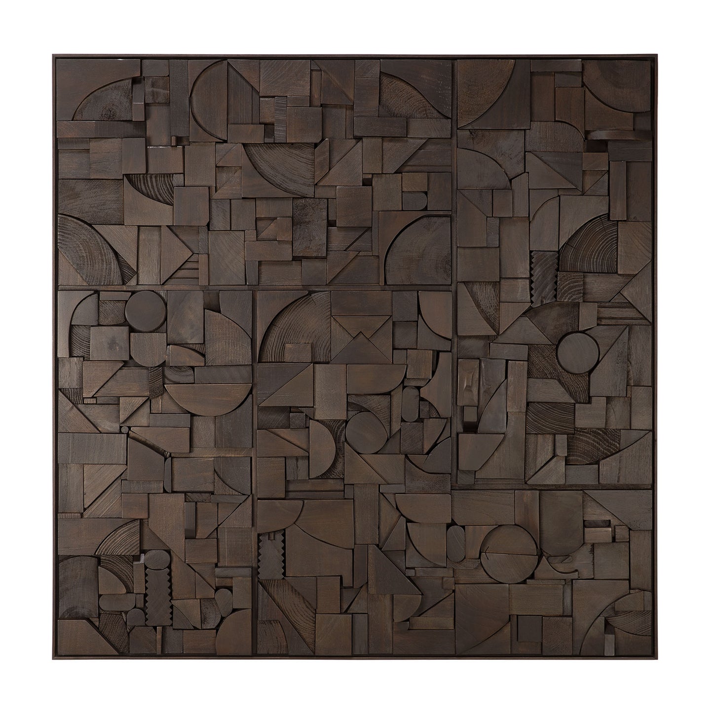 Bricks-wall-art-dark-brown-wooden-frame-square-front-cut-Goode-Studio