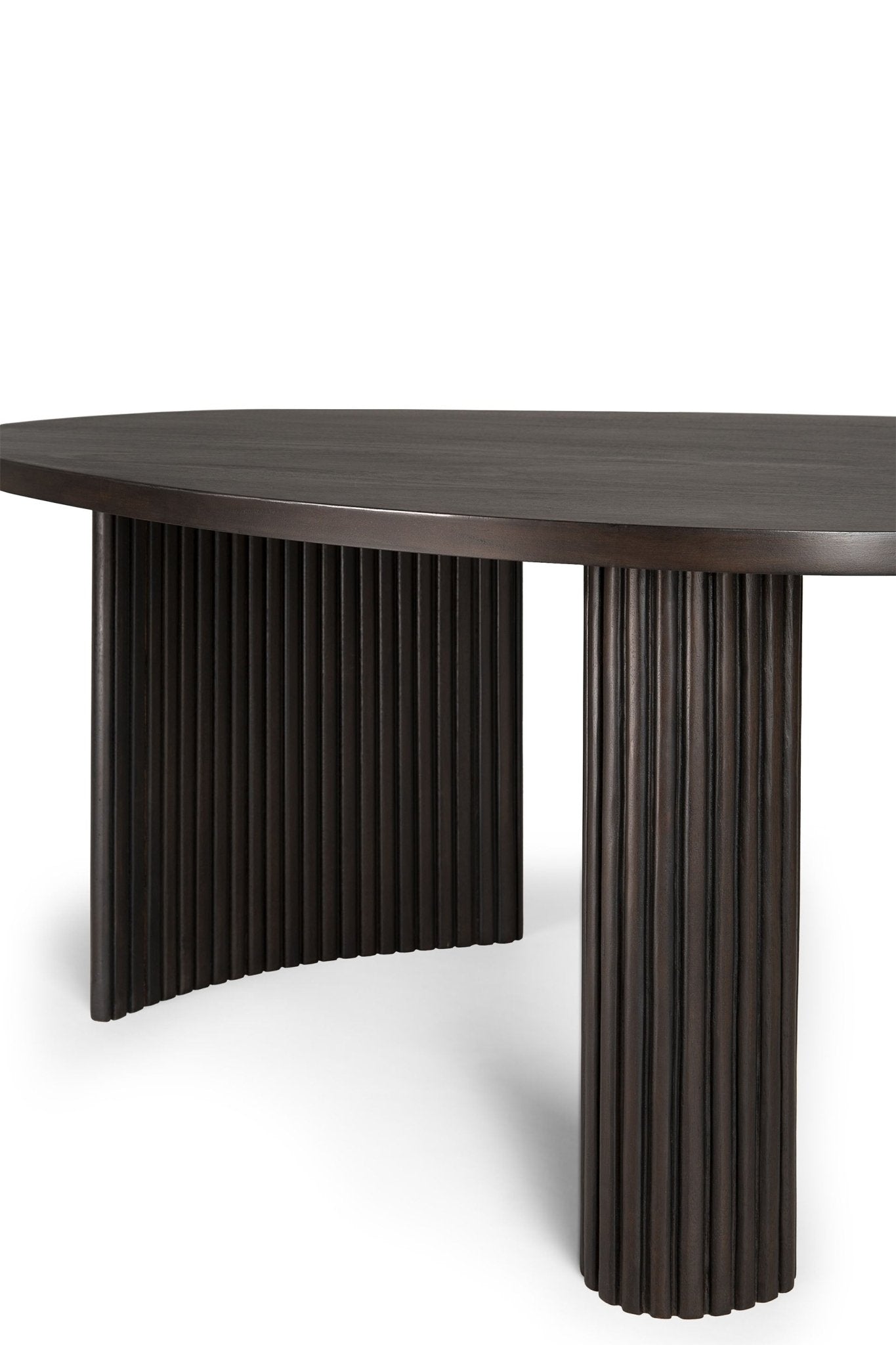 Boomerang Coffee Table, Mahogany Dark Brown - Goode Studio