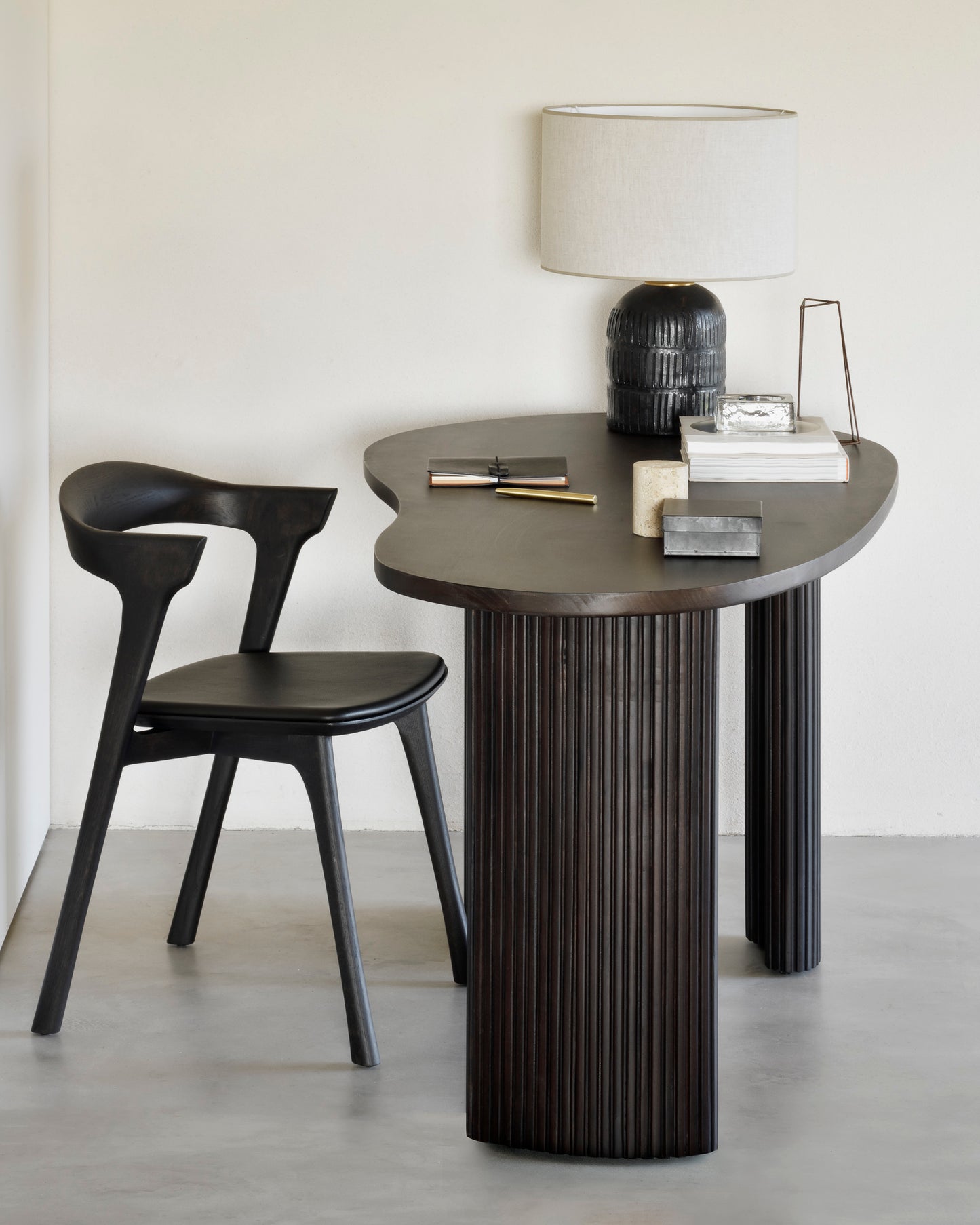 Boomerang-desk-Bok-dining-chair-Goode-Studio