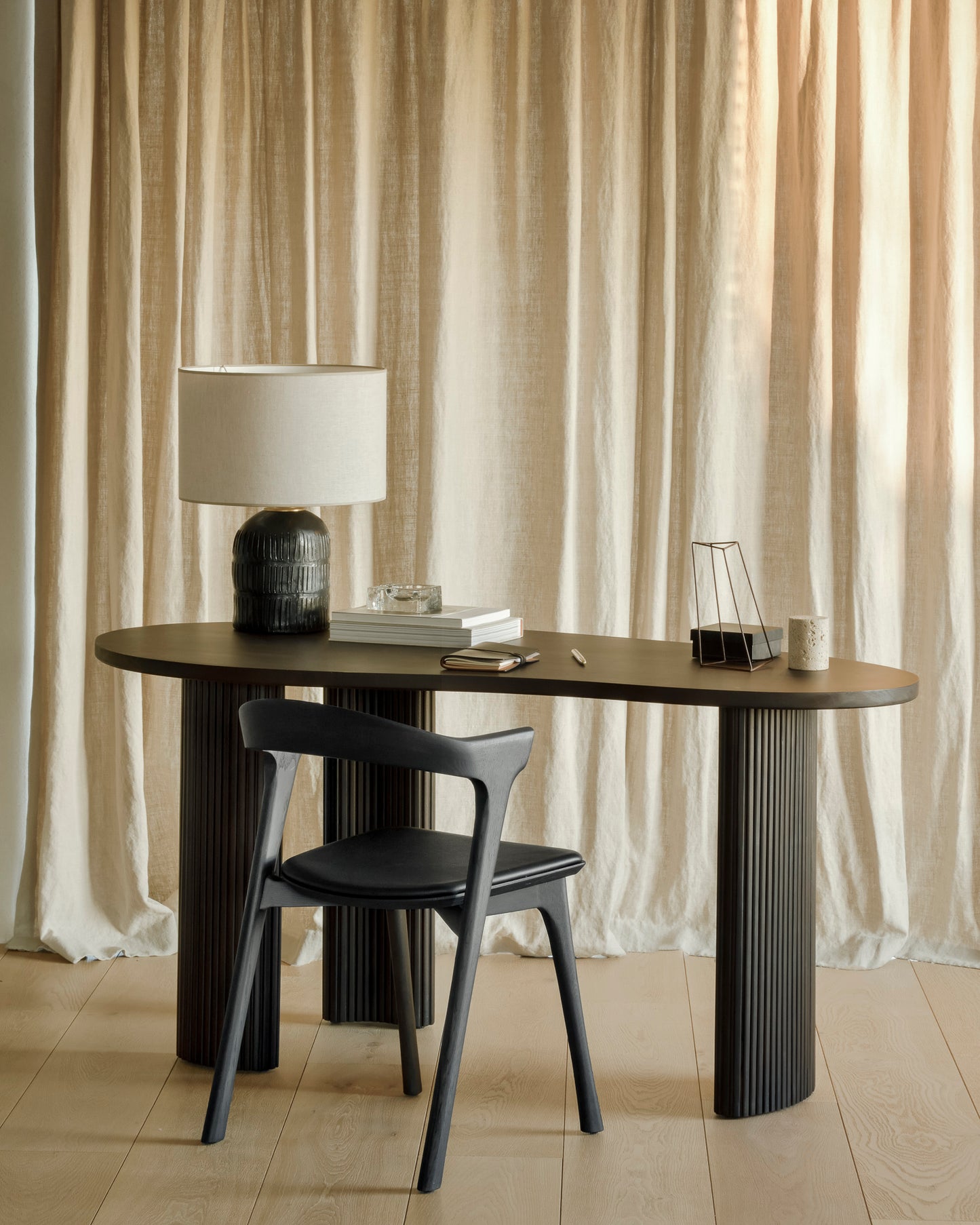Boomerang-desk-Bok-dining-chair-Goode-Studio
