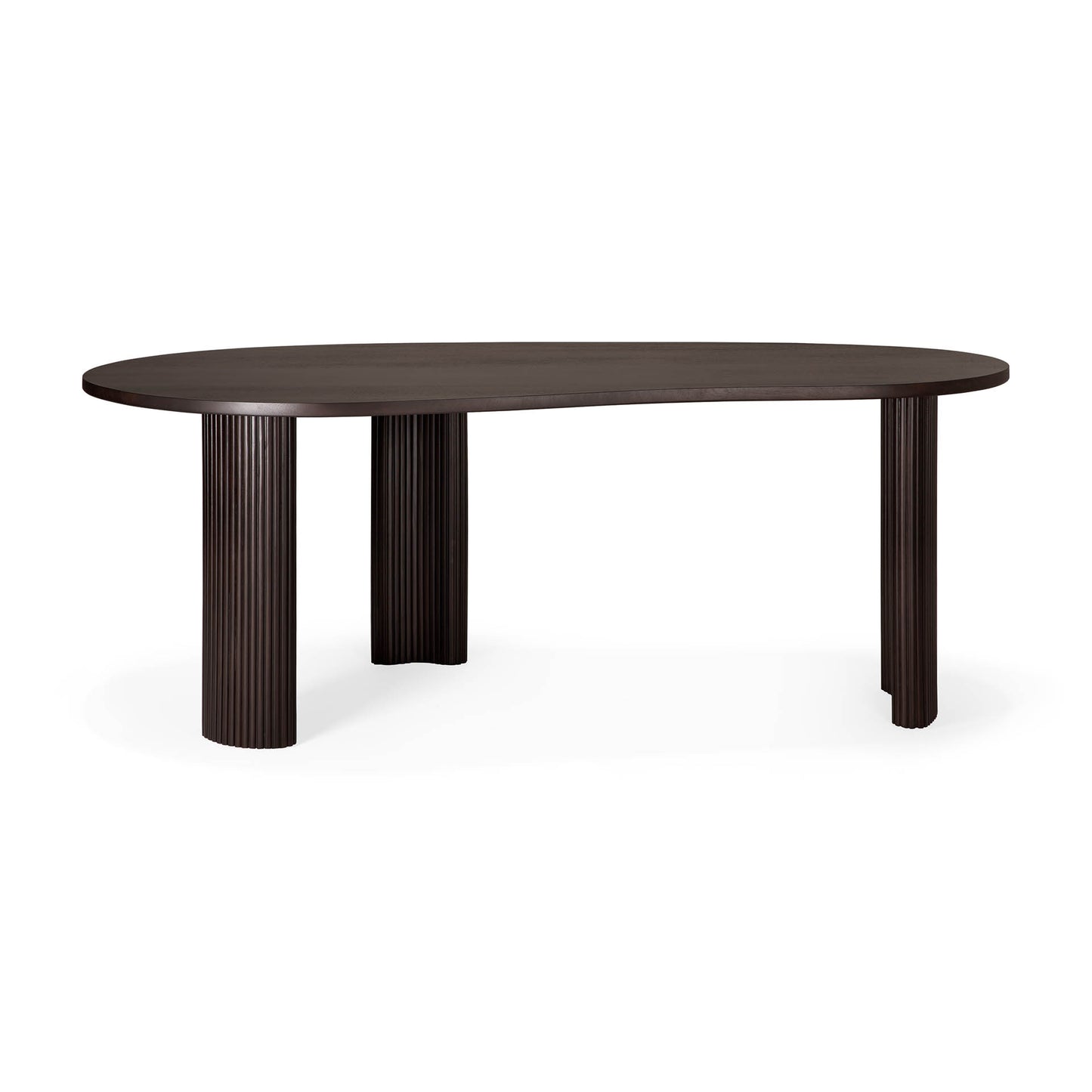 Boomerang-desk-varnished-mahogany-dark-brown-pebble-shape-front-cut-Goode-Studio