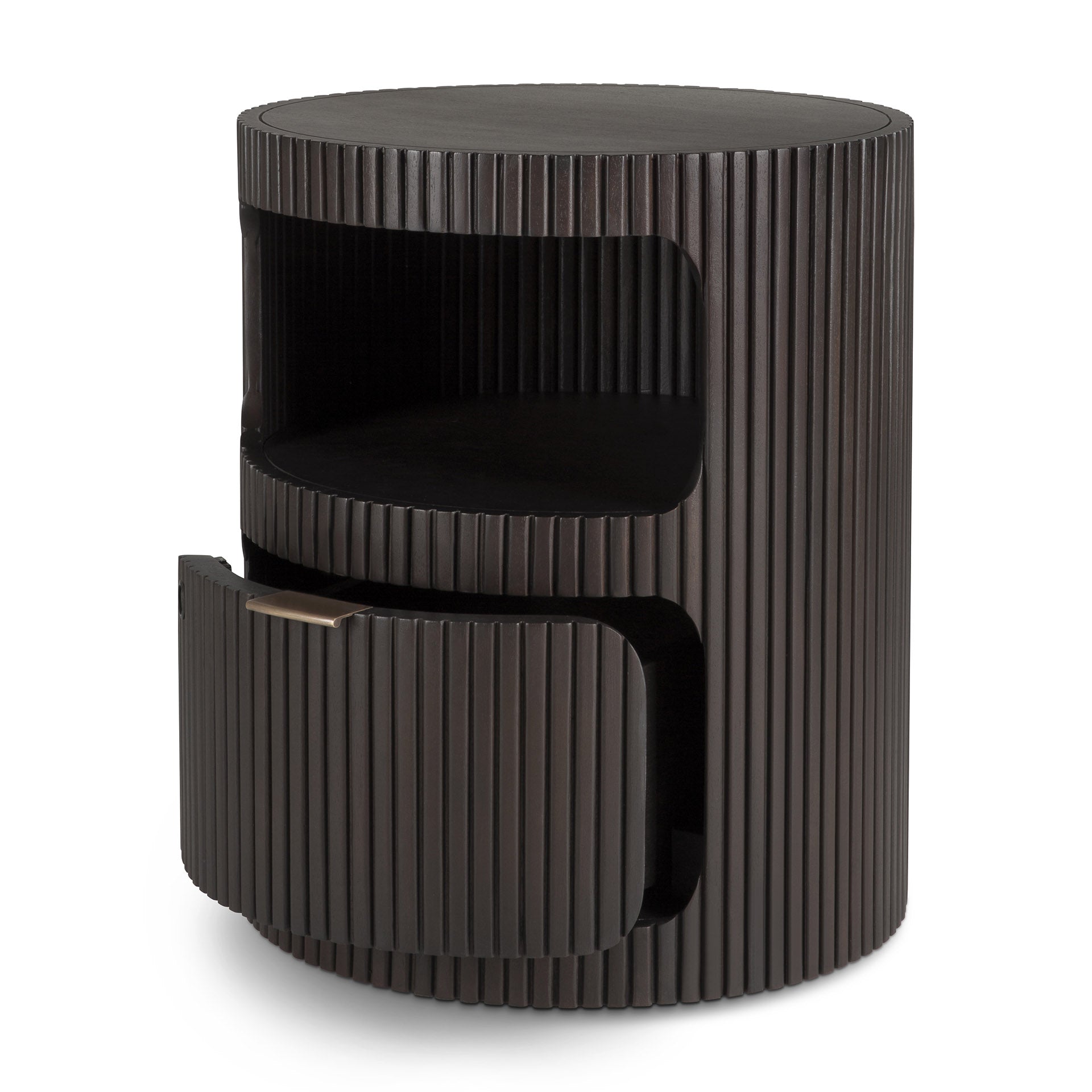 Boomerang-drawer-unit-varnished-mahogany-dark-brown-side-cut-Goode-Studio