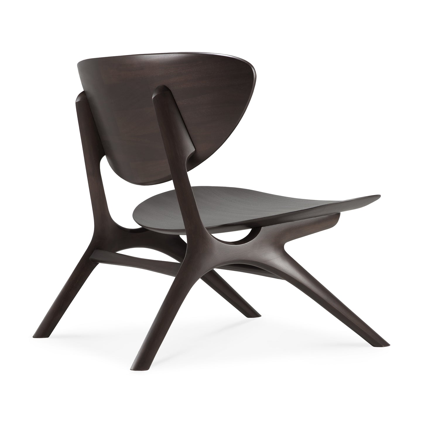 Eye Lounge Chair-varnished-mahogany-dark-brown-side-cut-Goode-Studio