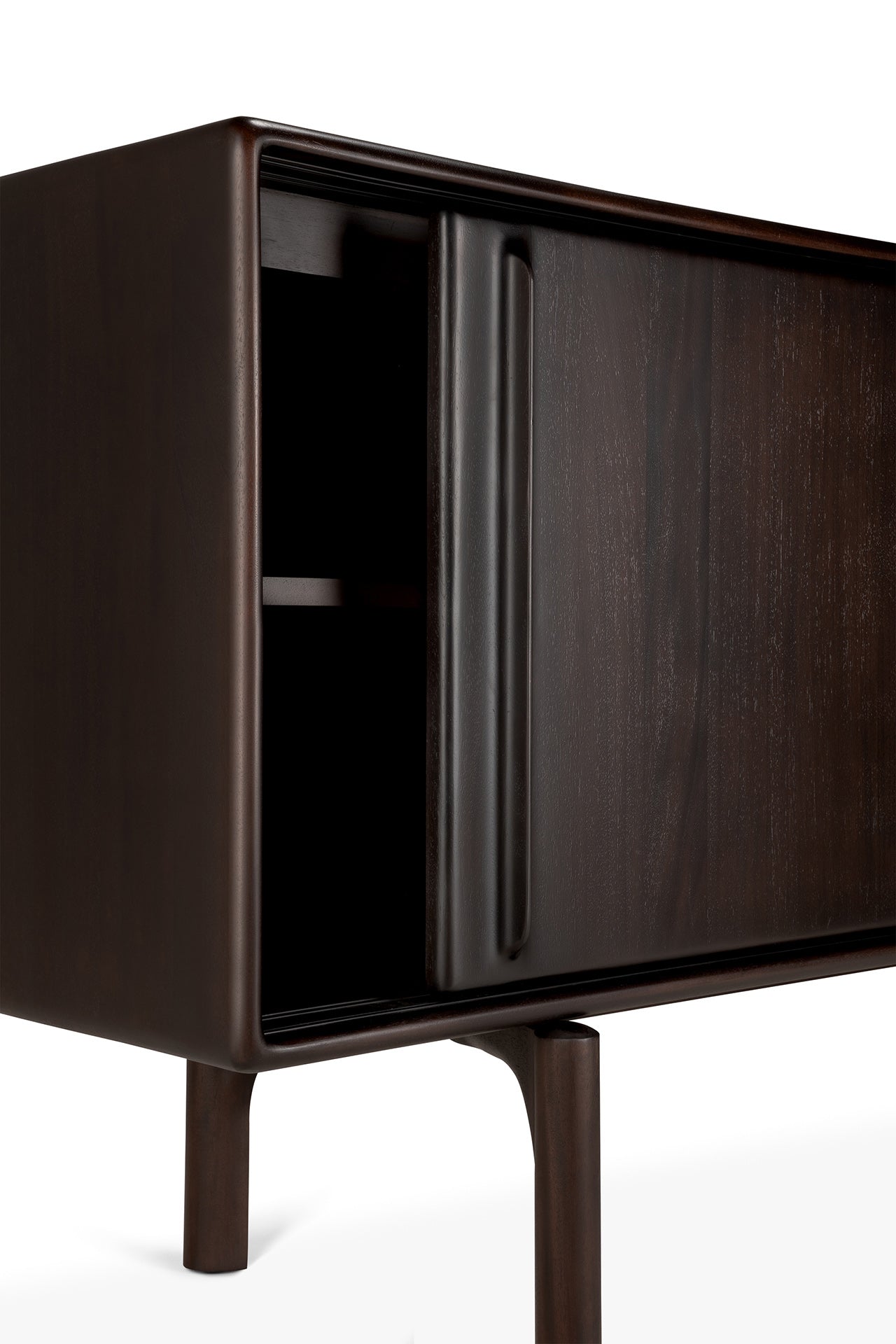 Flow sideboard-varnished-mahogany-Rose-Brown-2-doors-cut-Goode-Studio