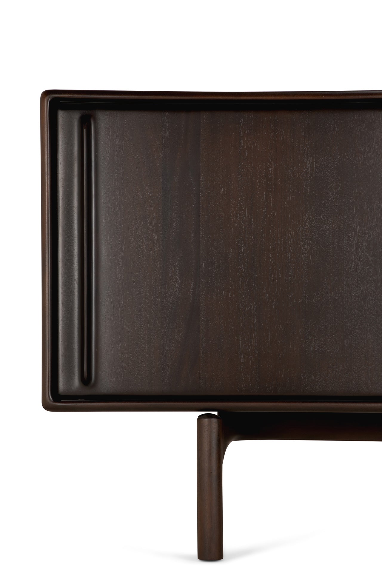 Flow sideboard-varnished-mahogany-Rose-Brown-2-doors-cut-Goode-Studio
