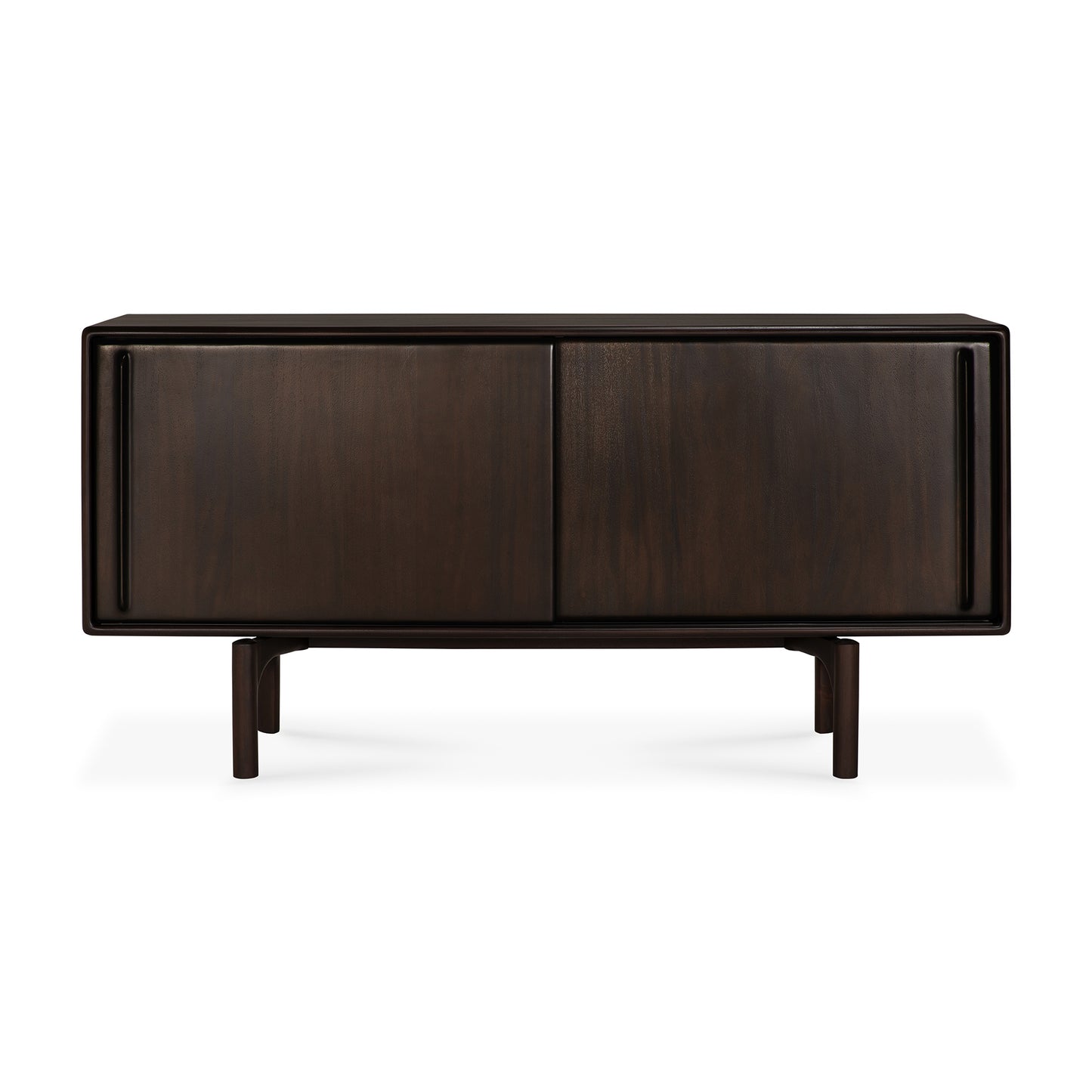 Flow sideboard-varnished-mahogany-Rose-Brown-2-doors-front-cut-Goode-Studio