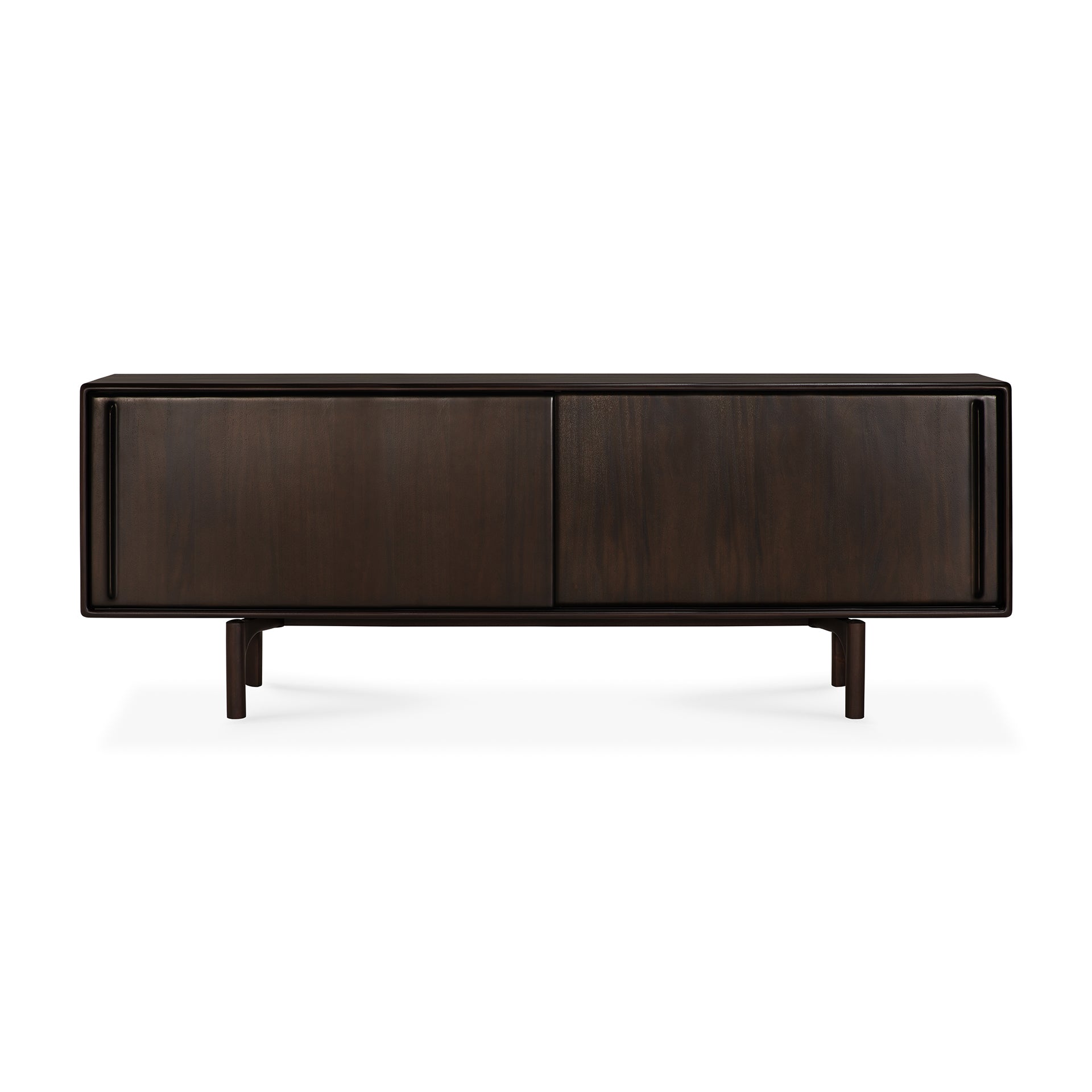 Flow-sideboard-varnished-mahogany-Rose-Brown-2-doors-front-cut-Goode-Studio