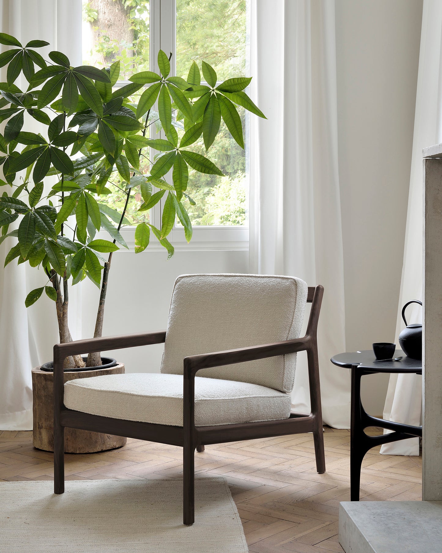 Jack-lounge-chair-Mahogany-PI-side-table-Goode-Studio